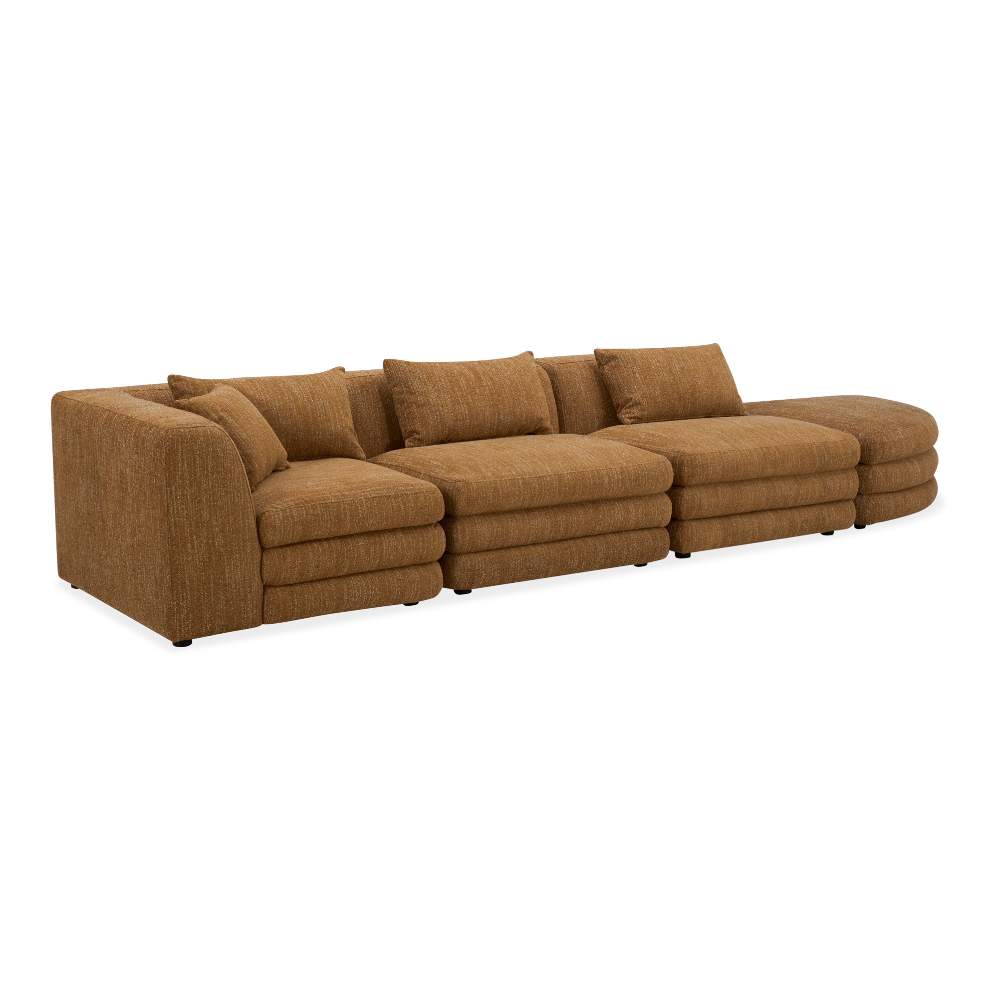 Moe's Home Collection Lowtide Linear Amber Glow Modular Sectional - Image 2