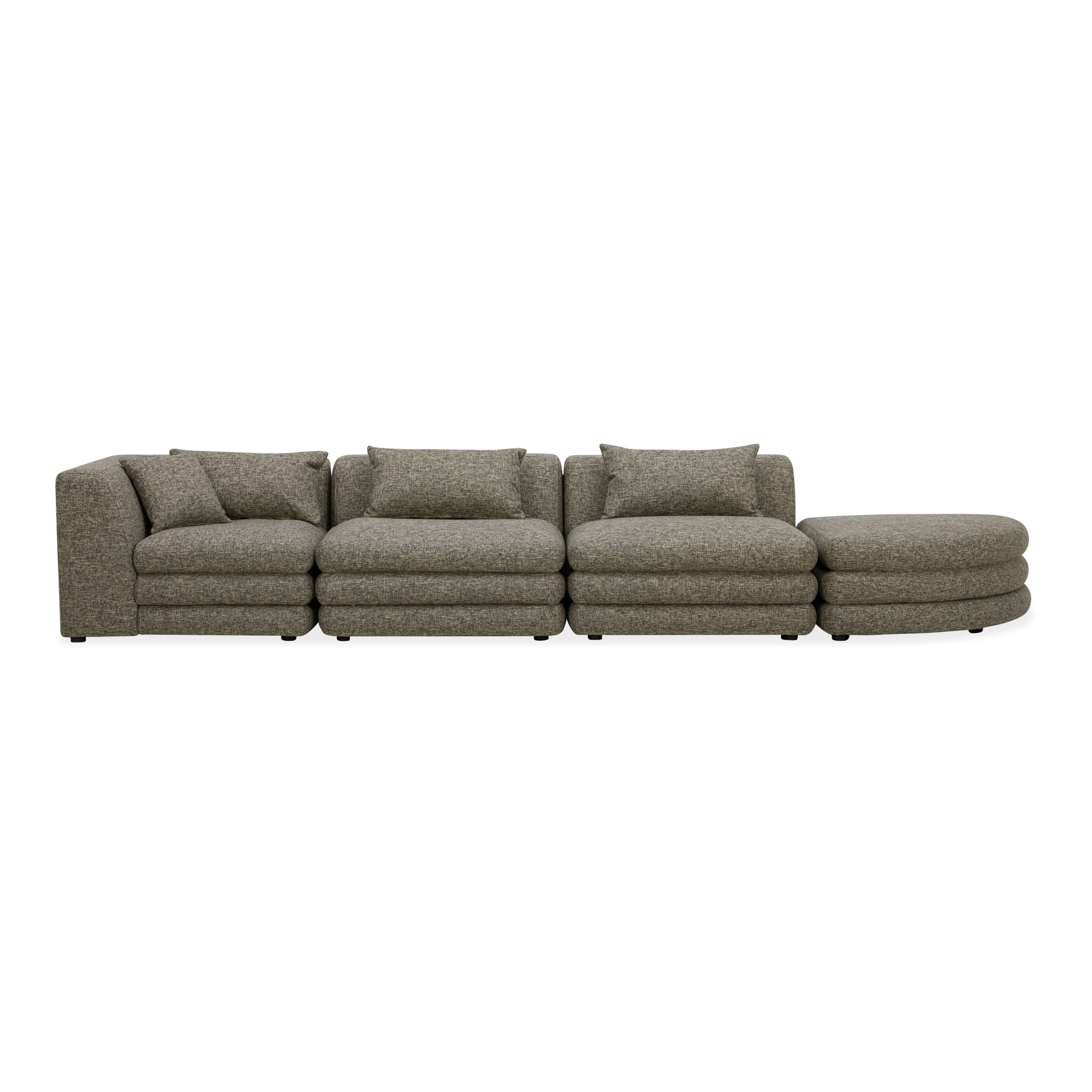 Moe’s Home Collection Lowtide Linear Stone Tweed Modular Sectional