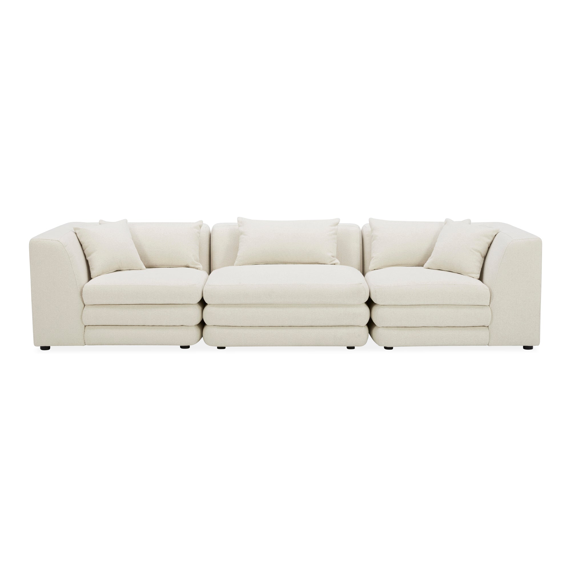Moe's Home Collection Lowtide Modular Warm White Sofa - Image 1