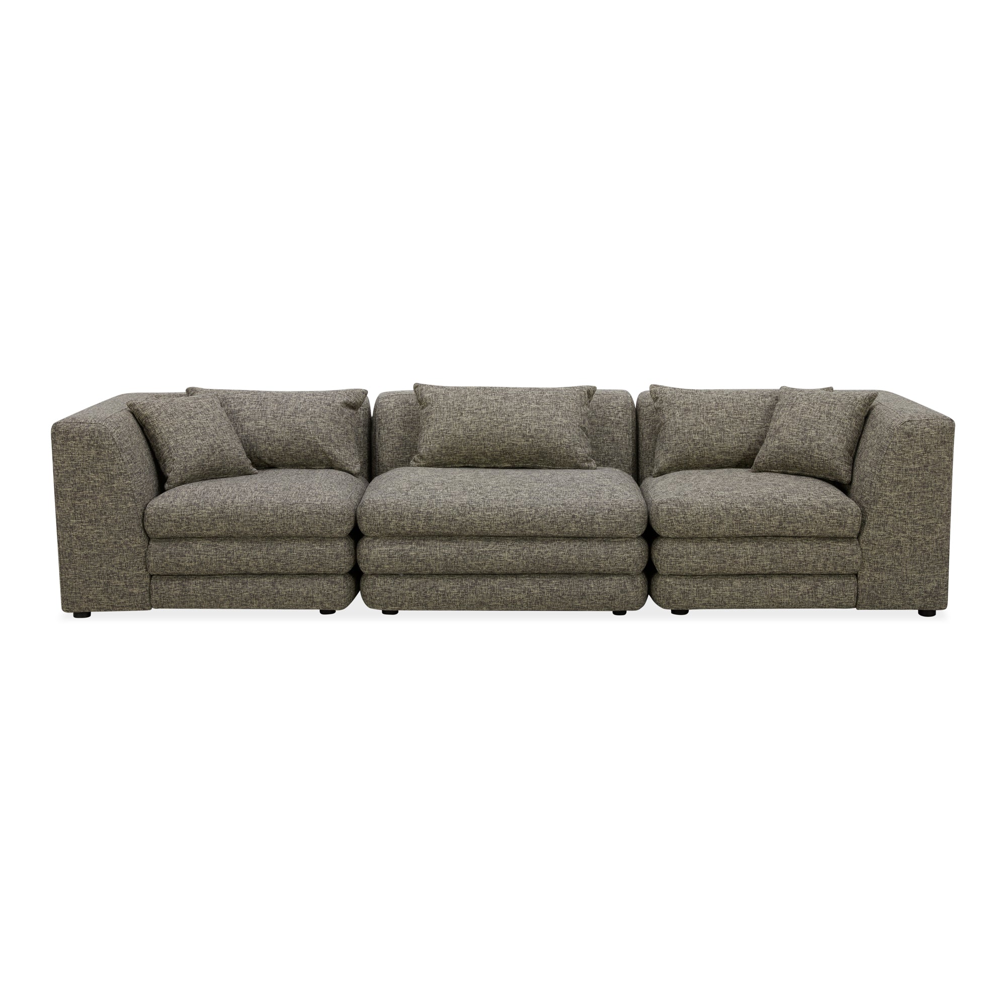 Moe’s Home Collection Lowtide Modular Stone Tweed Sofa