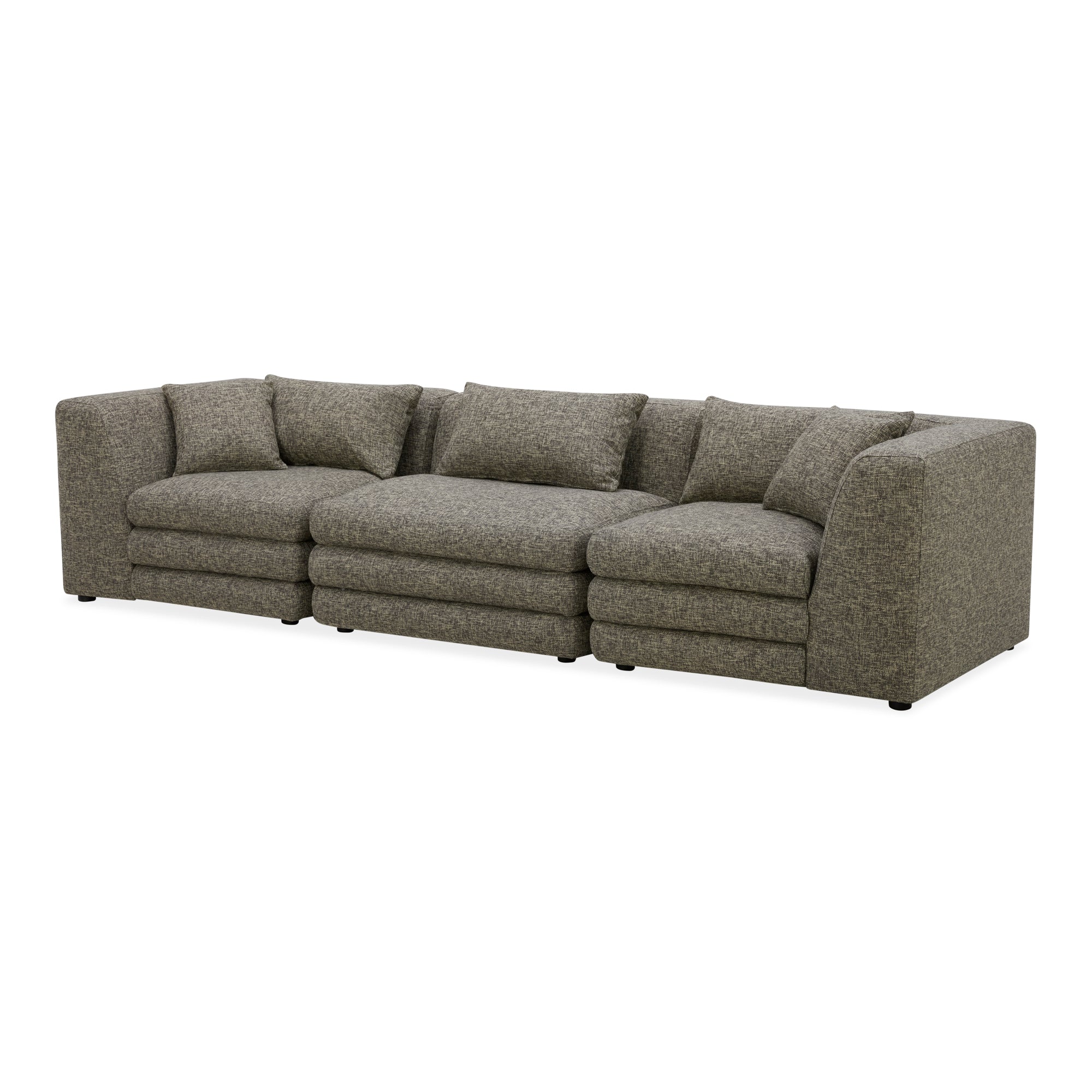 Moe's Home Collection Lowtide Modular Stone Tweed Sofa - Image 2