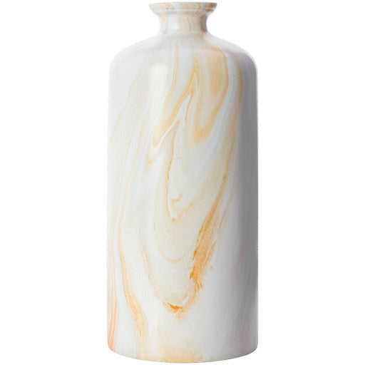 Surya Kushan Collection Modern White Ceramic Vase KUH-002 - Image 1
