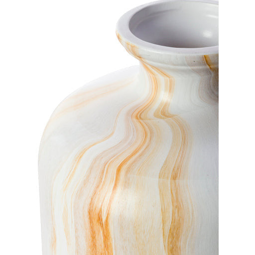 Surya Kushan Collection Modern White Ceramic Vase KUH-002 - Image 2
