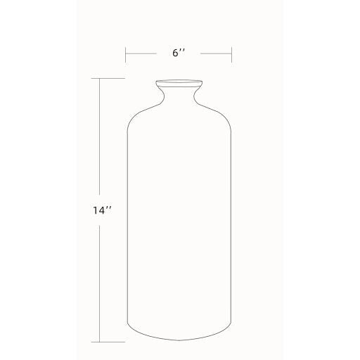 Surya Kushan Collection Modern White Ceramic Vase KUH-002 - Image 3