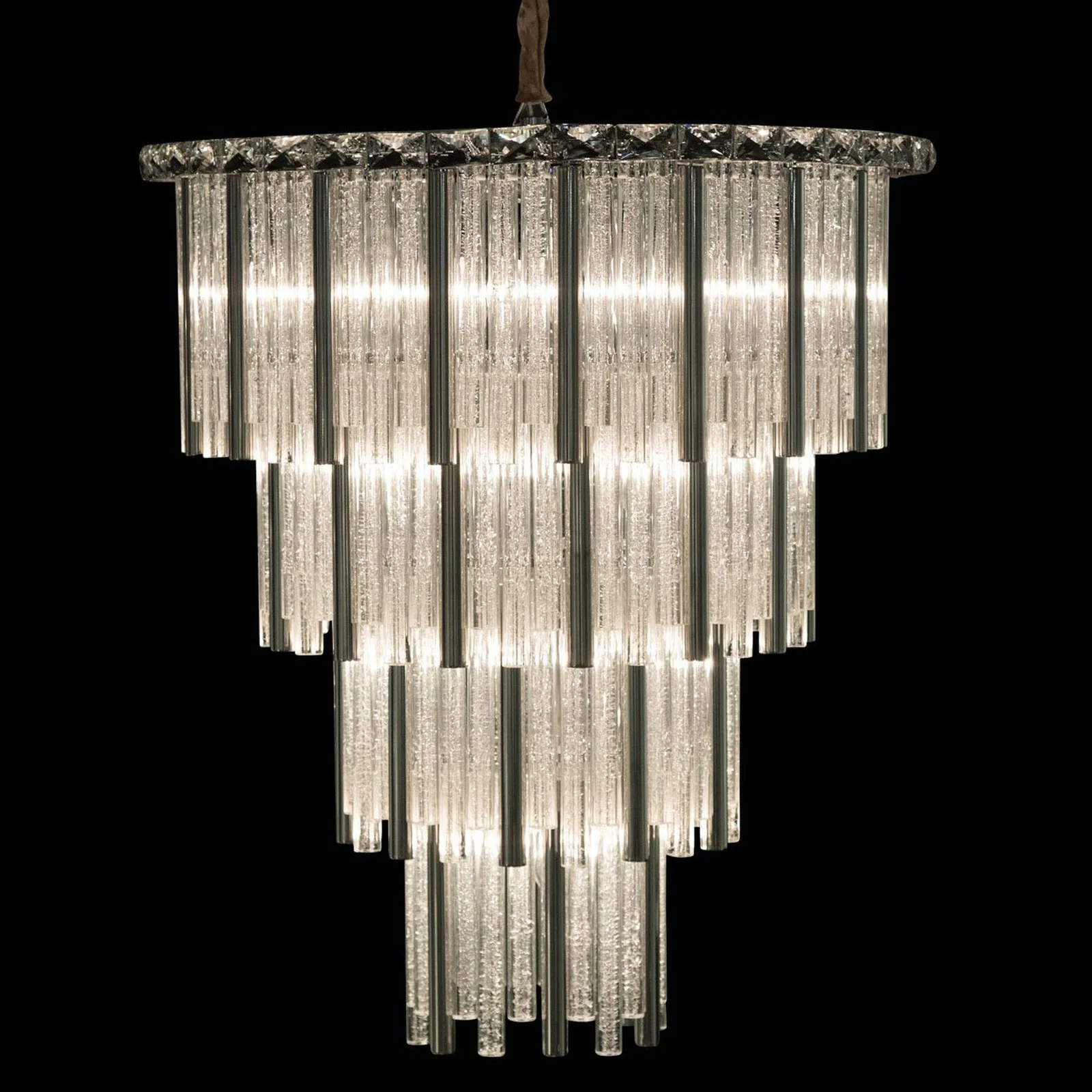 Michael Amini Lighting Chimes 15 Chandelier 2 pc Set - Image 2