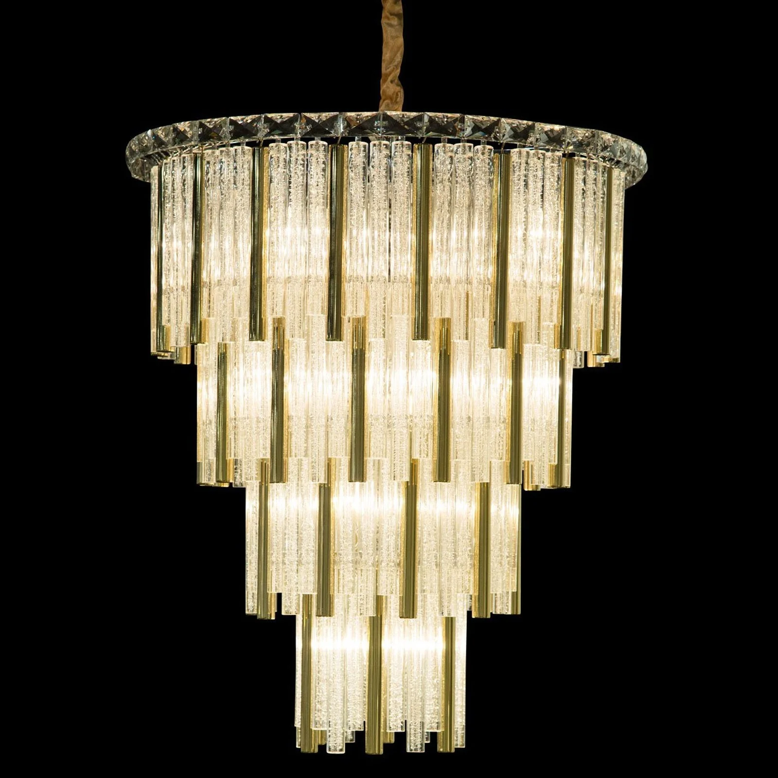 Michael Amini Lighting Chimes 18 Chandelier 2 pc Set - Image 1