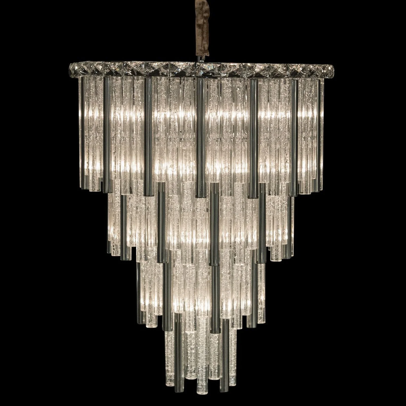 Michael Amini Lighting Chimes 18 Chandelier 2 pc Set - Image 2
