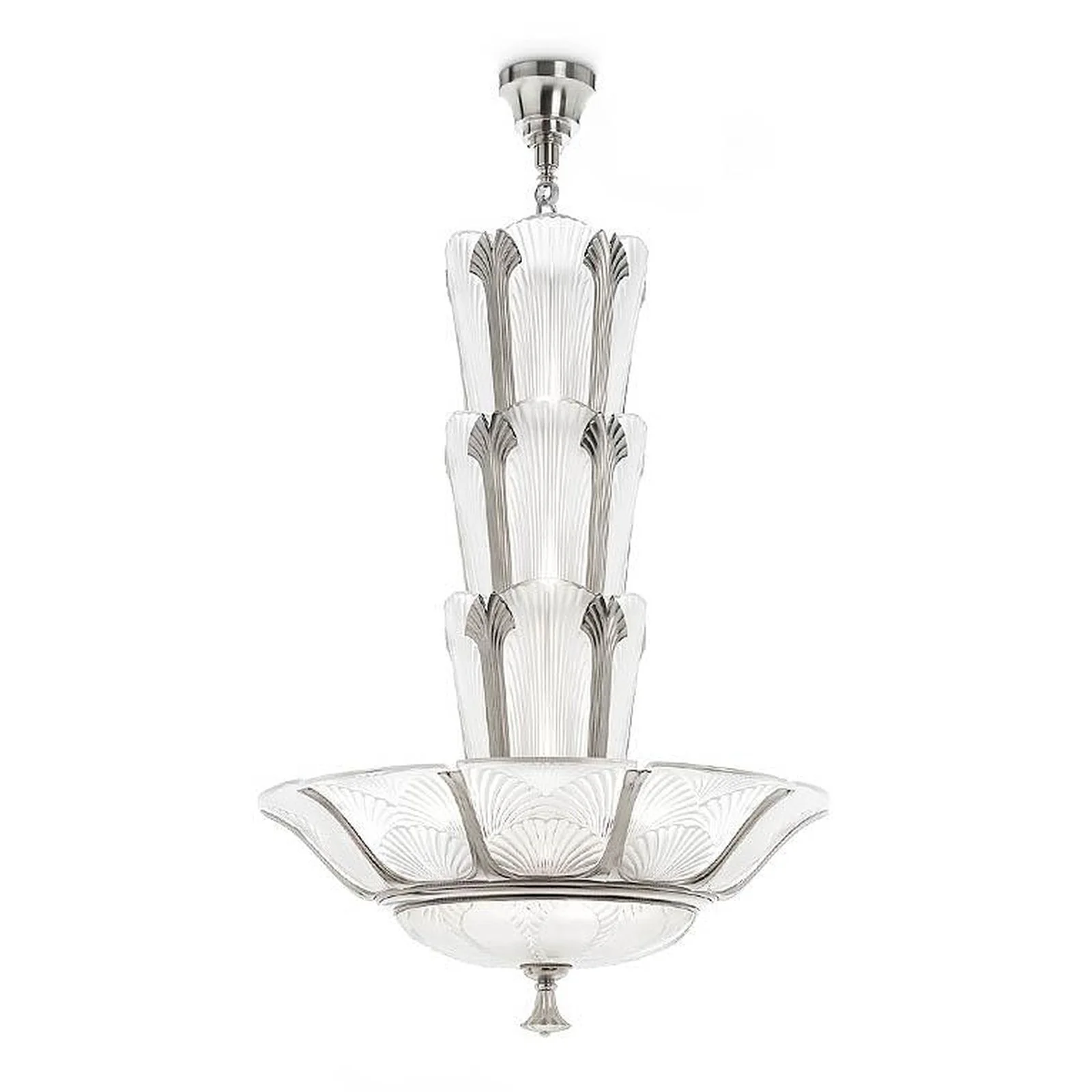 Lalique Ginkgo Chandelier Nickel - Image 1