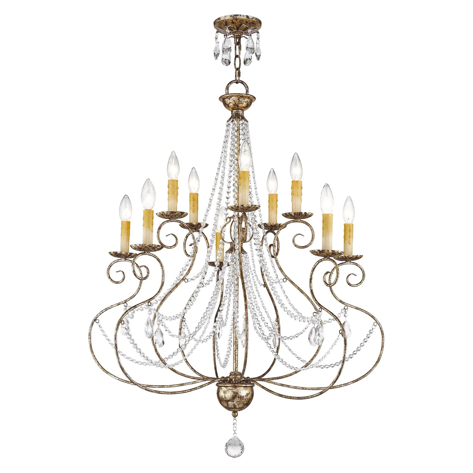 Livex Lighting Isabella 32 Inch 10 Light Chandelier Cp77867 - Image 2
