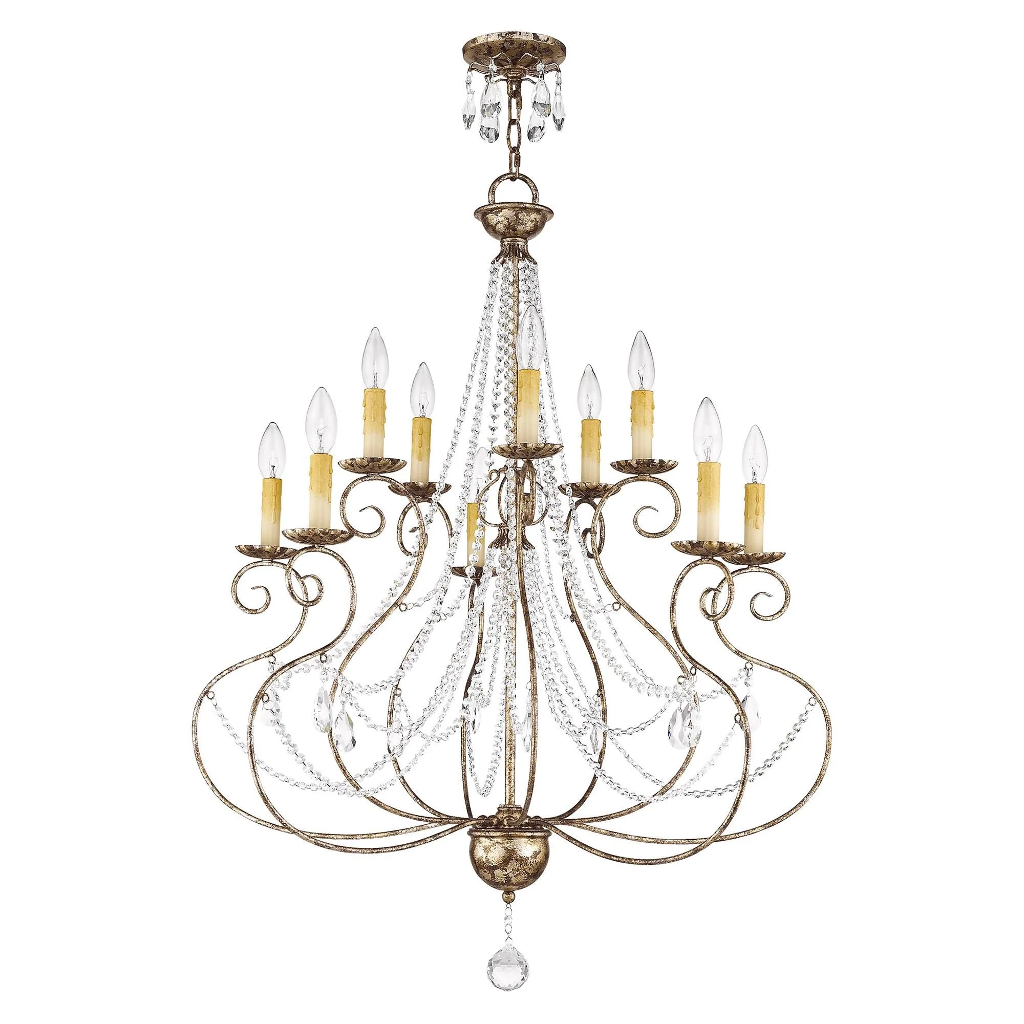 Livex Lighting Isabella 32 Inch 10 Light Chandelier Cp77867 - Image 3