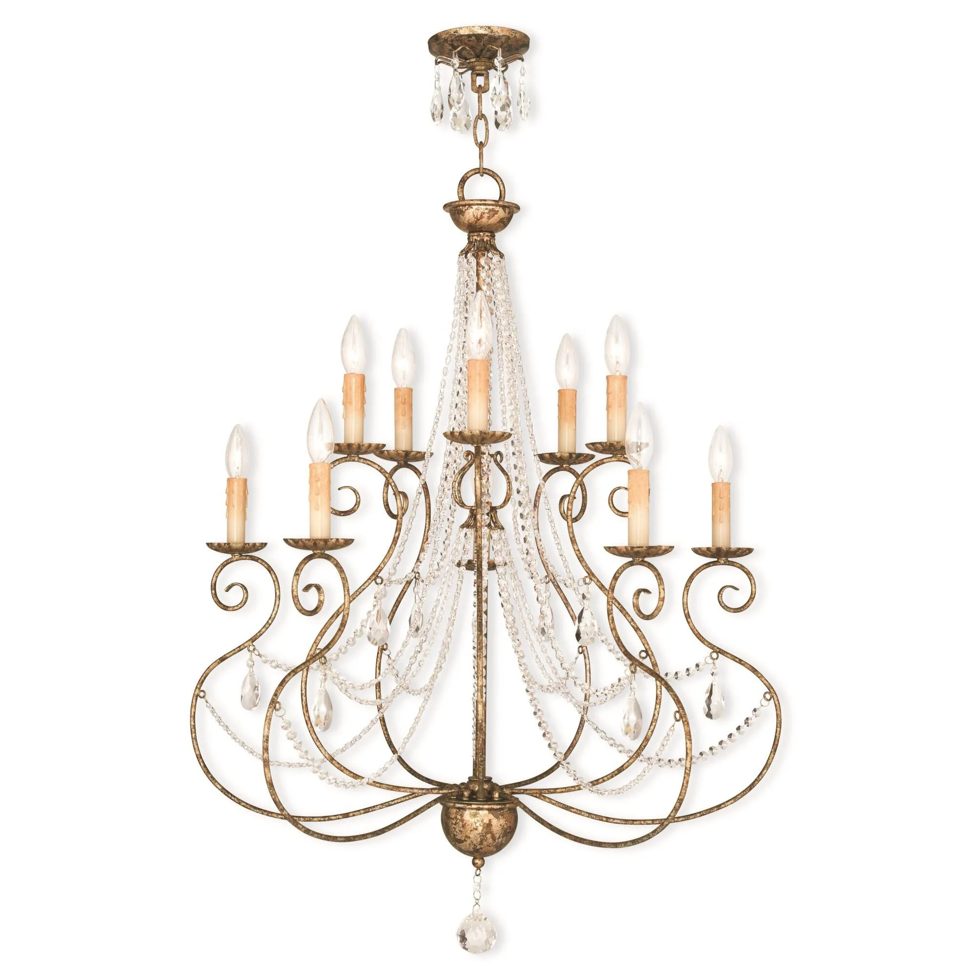 Livex Lighting Isabella 32 Inch 10 Light Chandelier Cp77867 - Image 1