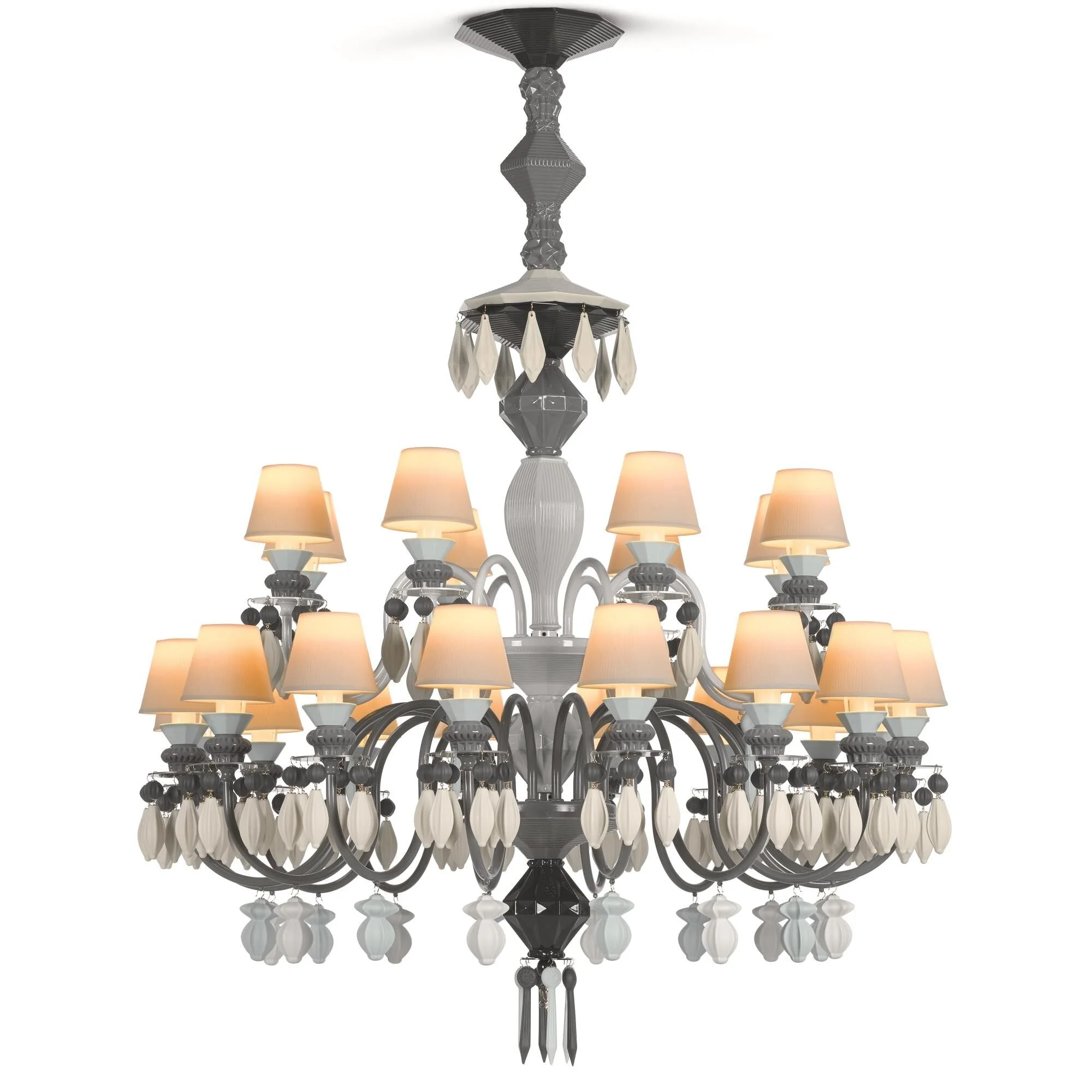 Lladro Belle De Nuit 39 Inch 24 Light Led Chandelier Cp302 - Image 2