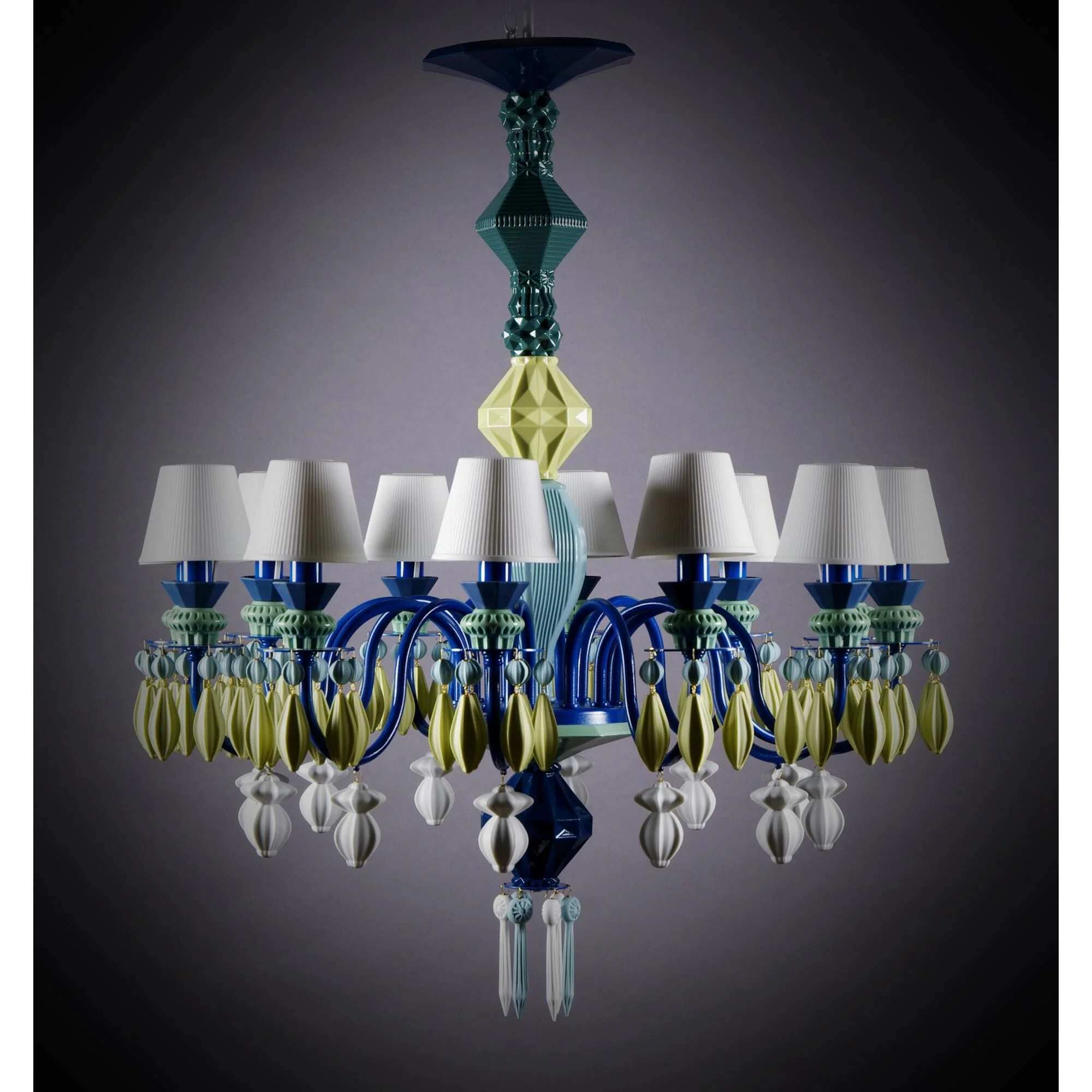 Lladro Belle De Nuit 30 Inch 12 Light Led Chandelier Cp305 - Image 1