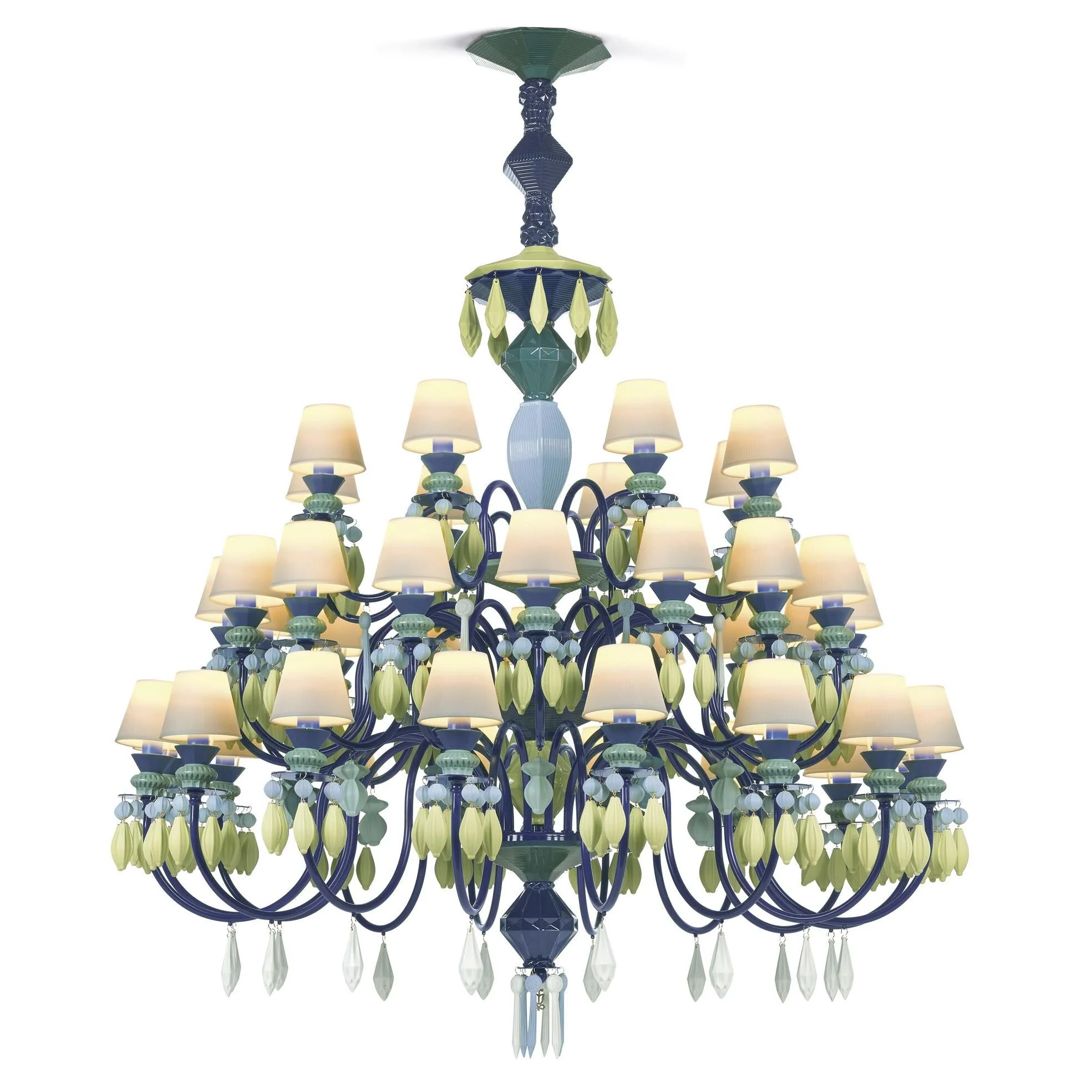 Lladro Belle De Nuit 49 Inch 40 Light Led Chandelier Cp306 - Image 1
