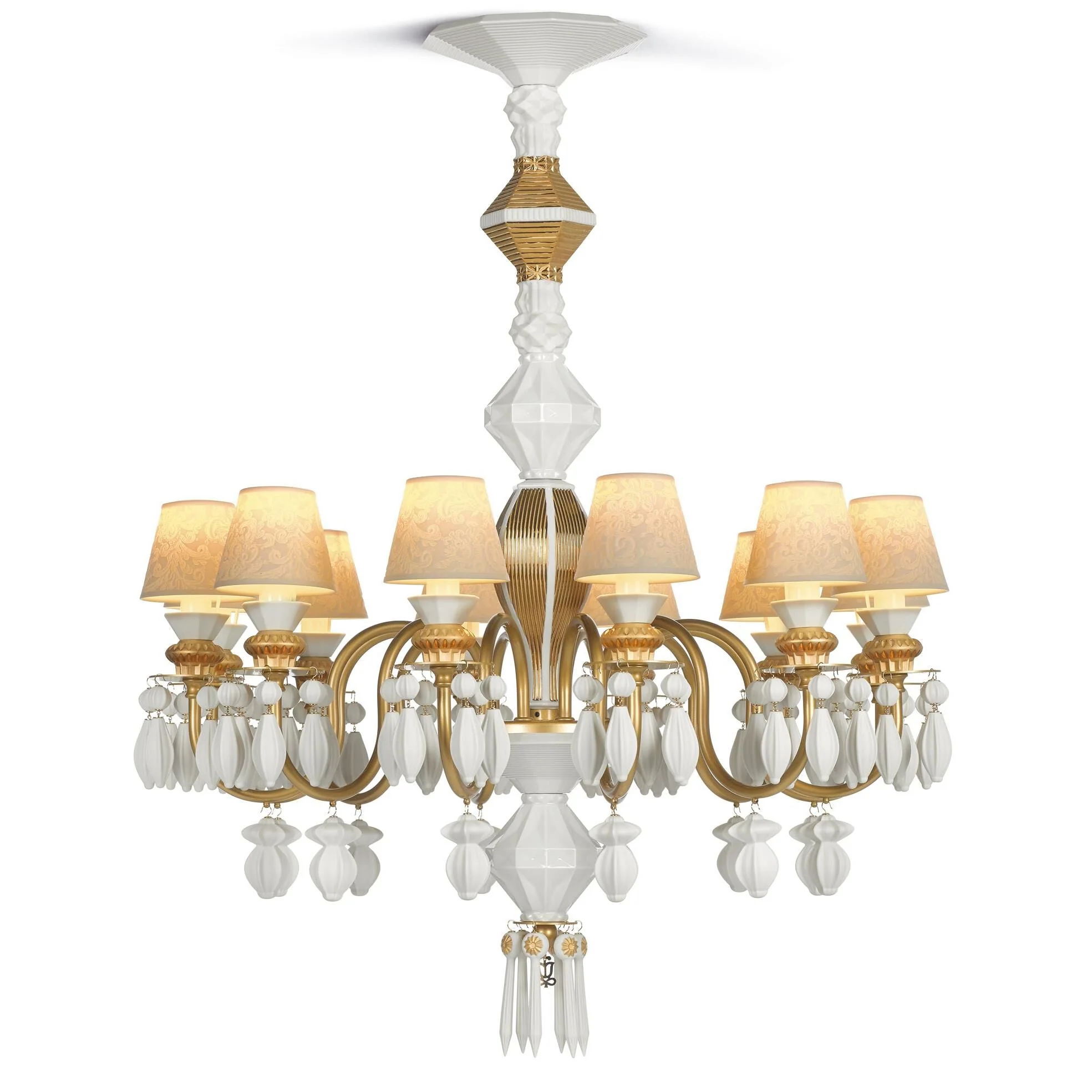 Lladro Belle De Nuit 30 Inch 12 Light Led Chandelier Cp325 - Image 1