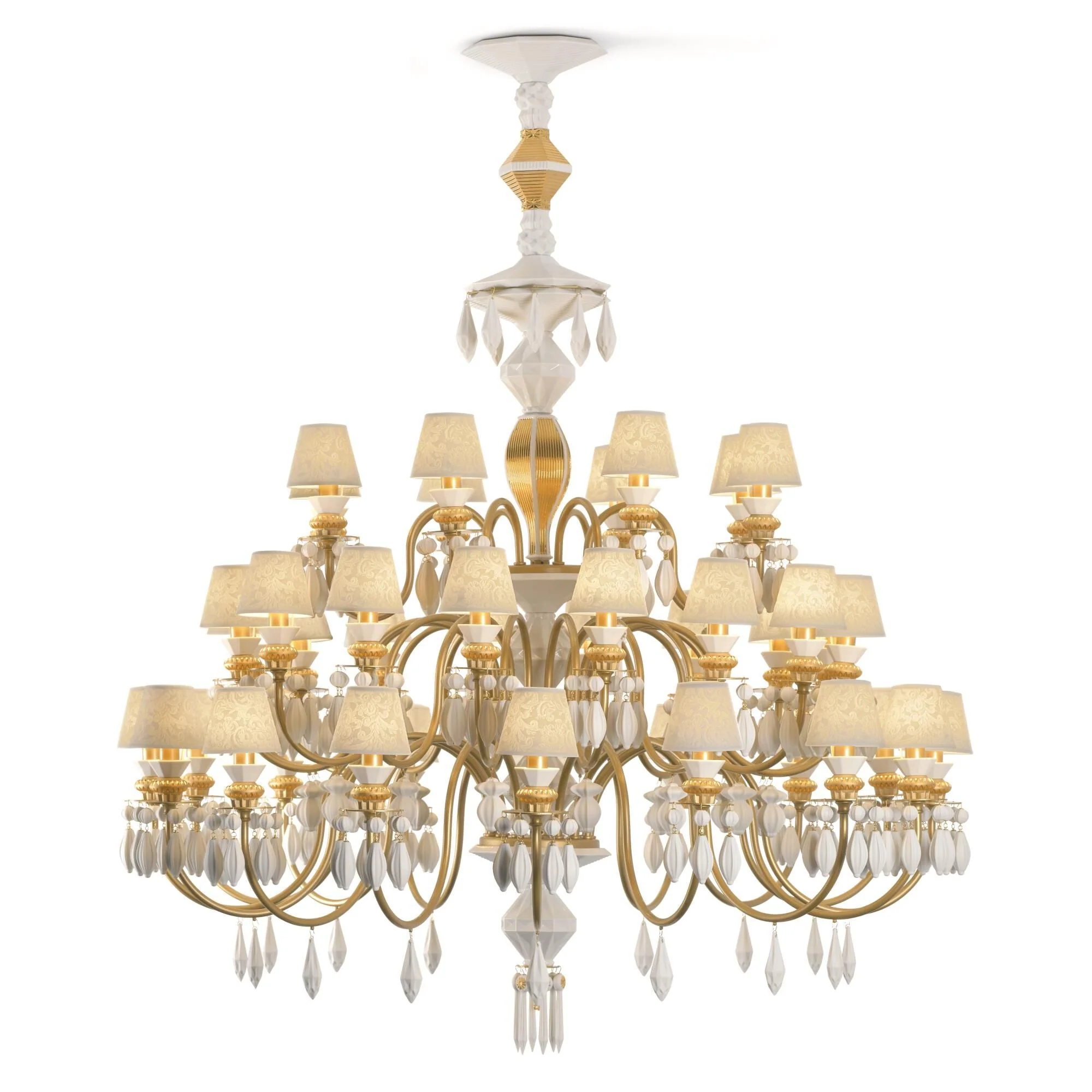 Lladro Belle De Nuit 49 Inch 40 Light Led Chandelier Cp326 - Image 1