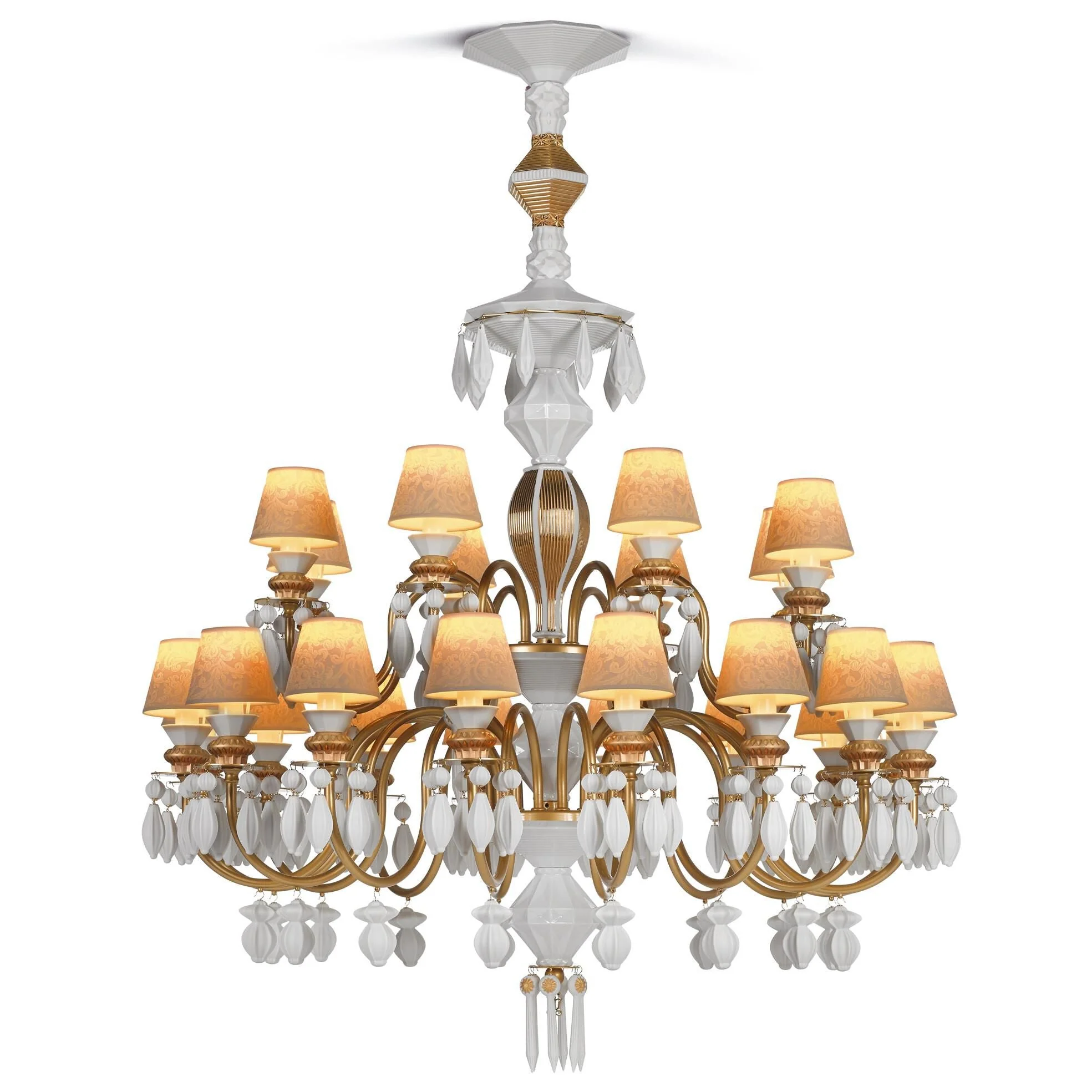 Lladro Belle De Nuit 39 Inch 24 Light Led Chandelier Cp327 - Image 1