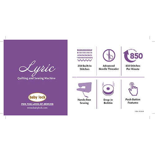 Baby Lock Lyric Sewing & Quilting Machine - Image 2