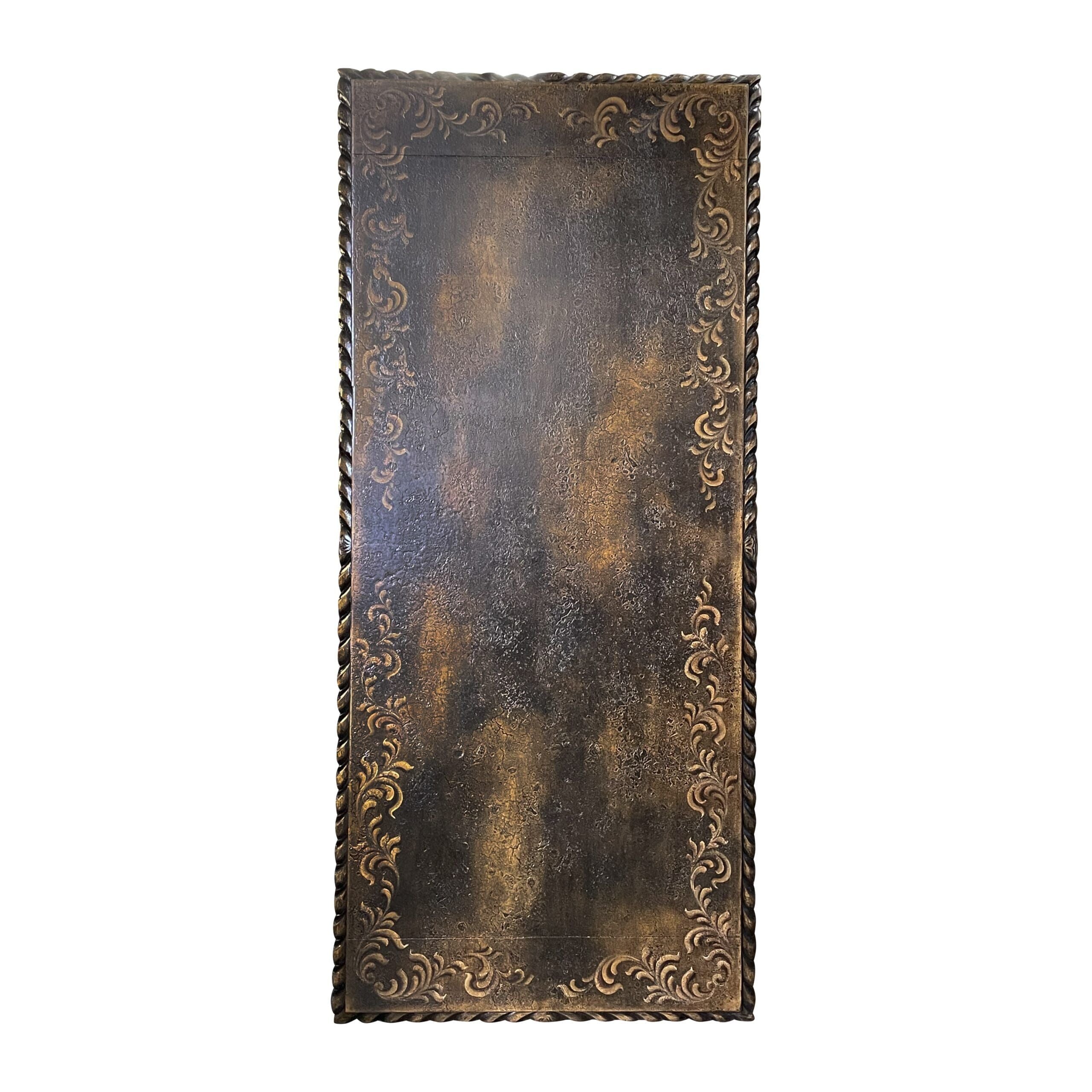 Casa Bonita Peruvian Hand-Painted Carved Wood Madrid Dining Table 10 Foot - Image 3