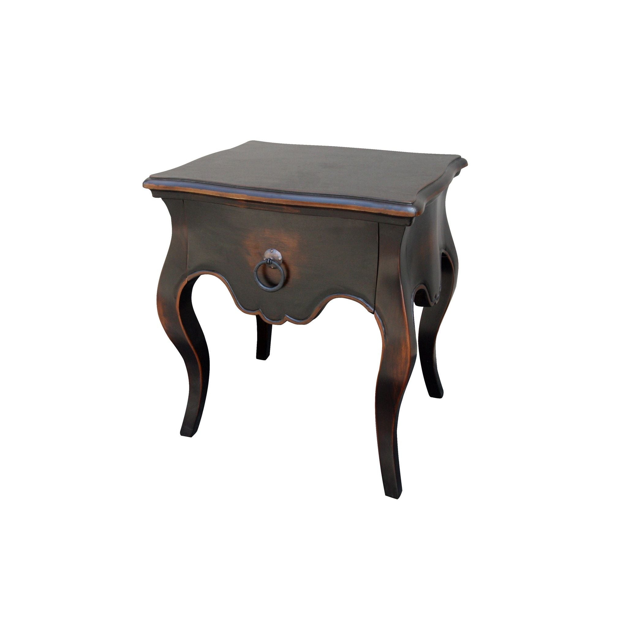 Casa Bonita Peruvian Hand-Painted Carved Wood Marqueza Nightstand - Image 2