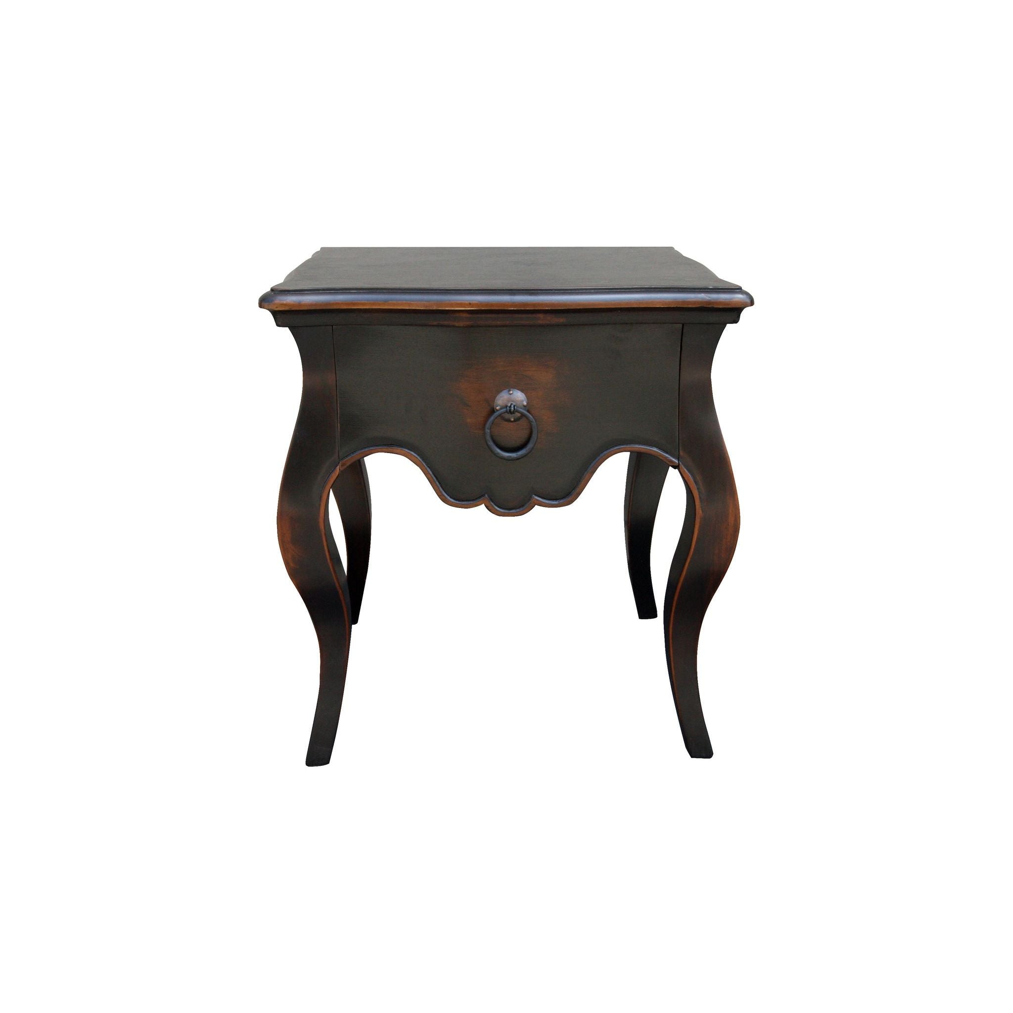 Casa Bonita Peruvian Hand-Painted Carved Wood Marqueza Nightstand - Image 1