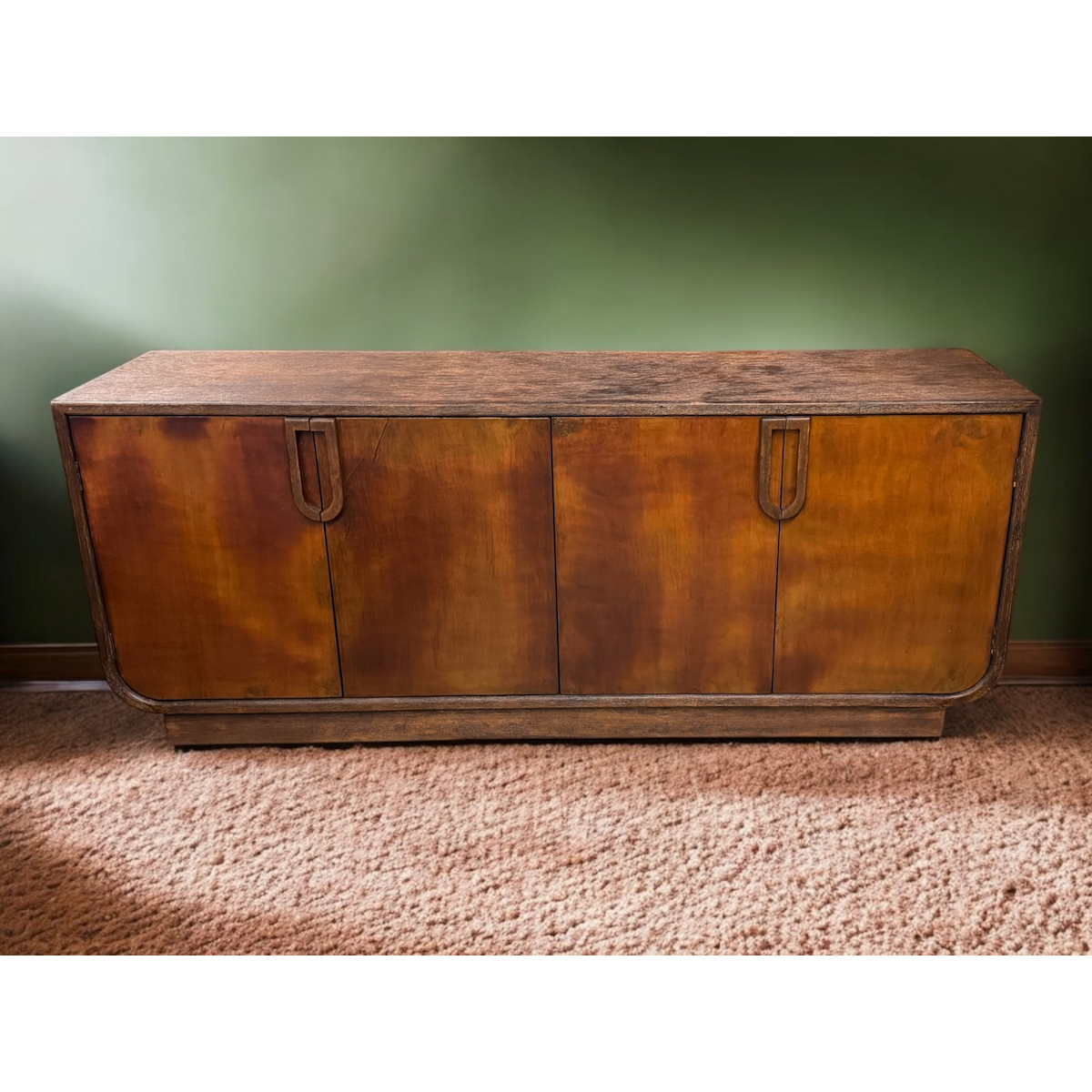 Casa Bonita Peruvian Hand-Painted Carved Wood Michael Buffet - Image 2