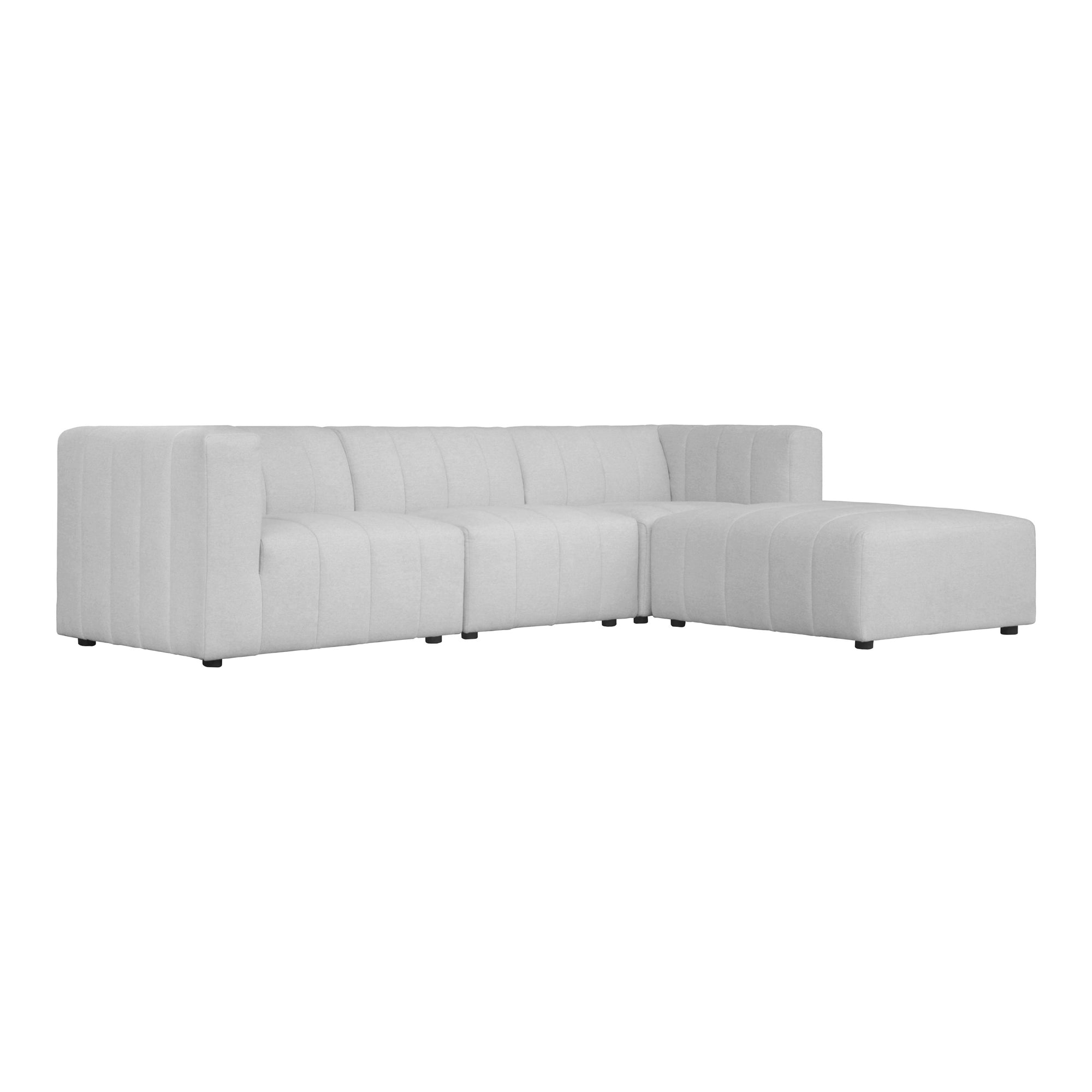 Moe's Home Collection Lyric Lounge Oatmeal Beige Modular Sectional - Image 2
