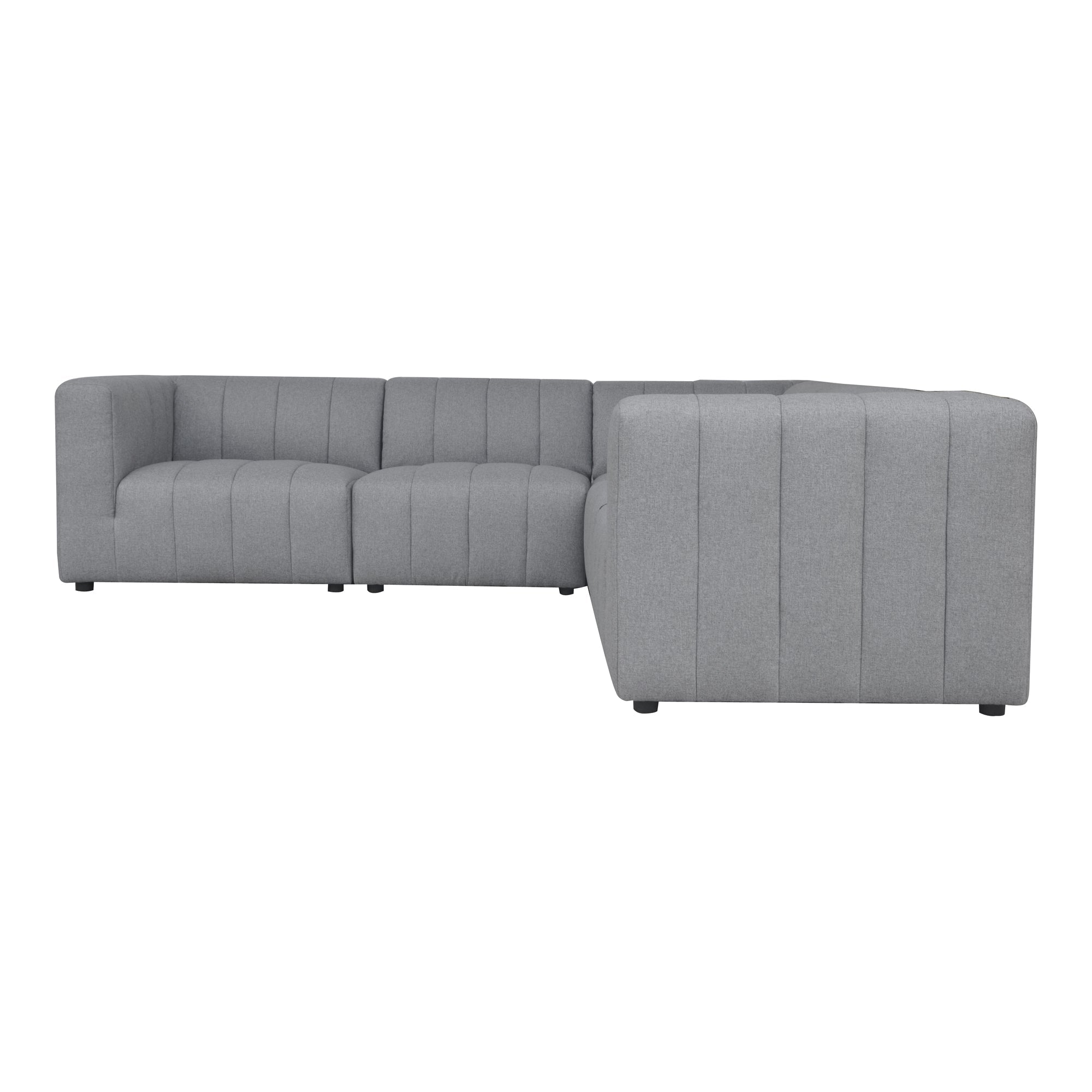 Moe's Home Collection Lyric Classic Grey L-Shaped Modular Sectional - Image 2