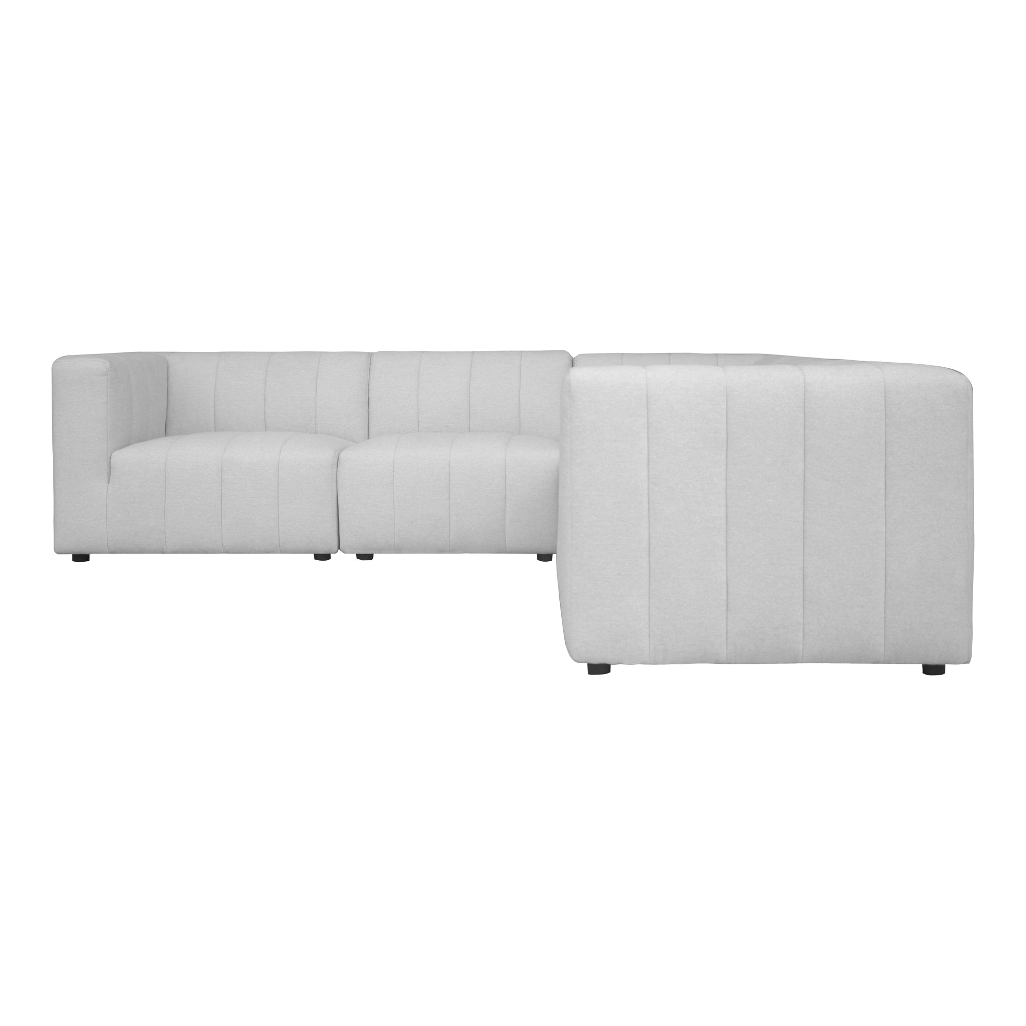 Moe's Home Collection Lyric Classic Oatmeal Beige L- Shaped Modular Sectional - Image 2