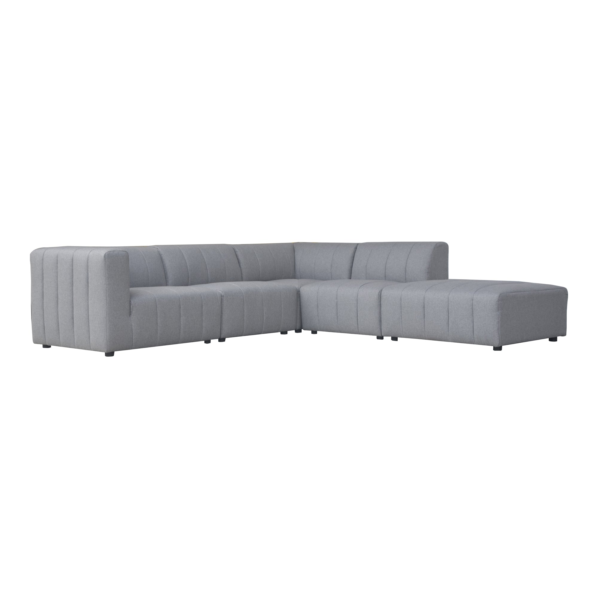 Moe's Home Collection Lyric Dream Grey Modular Right Facing Sectional - Image 2