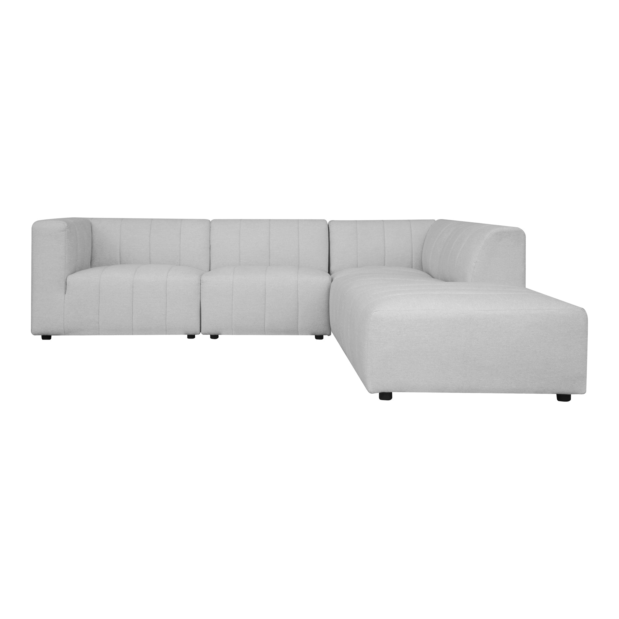 Moe’s Home Lyric Dream Oatmeal Beige Modular Right-Facing Sectional