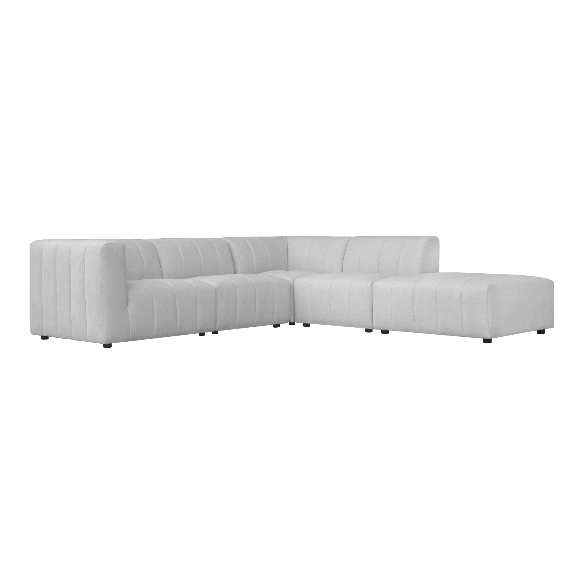 Moe's Home Lyric Dream Oatmeal Beige Modular Right-Facing Sectional - Image 2
