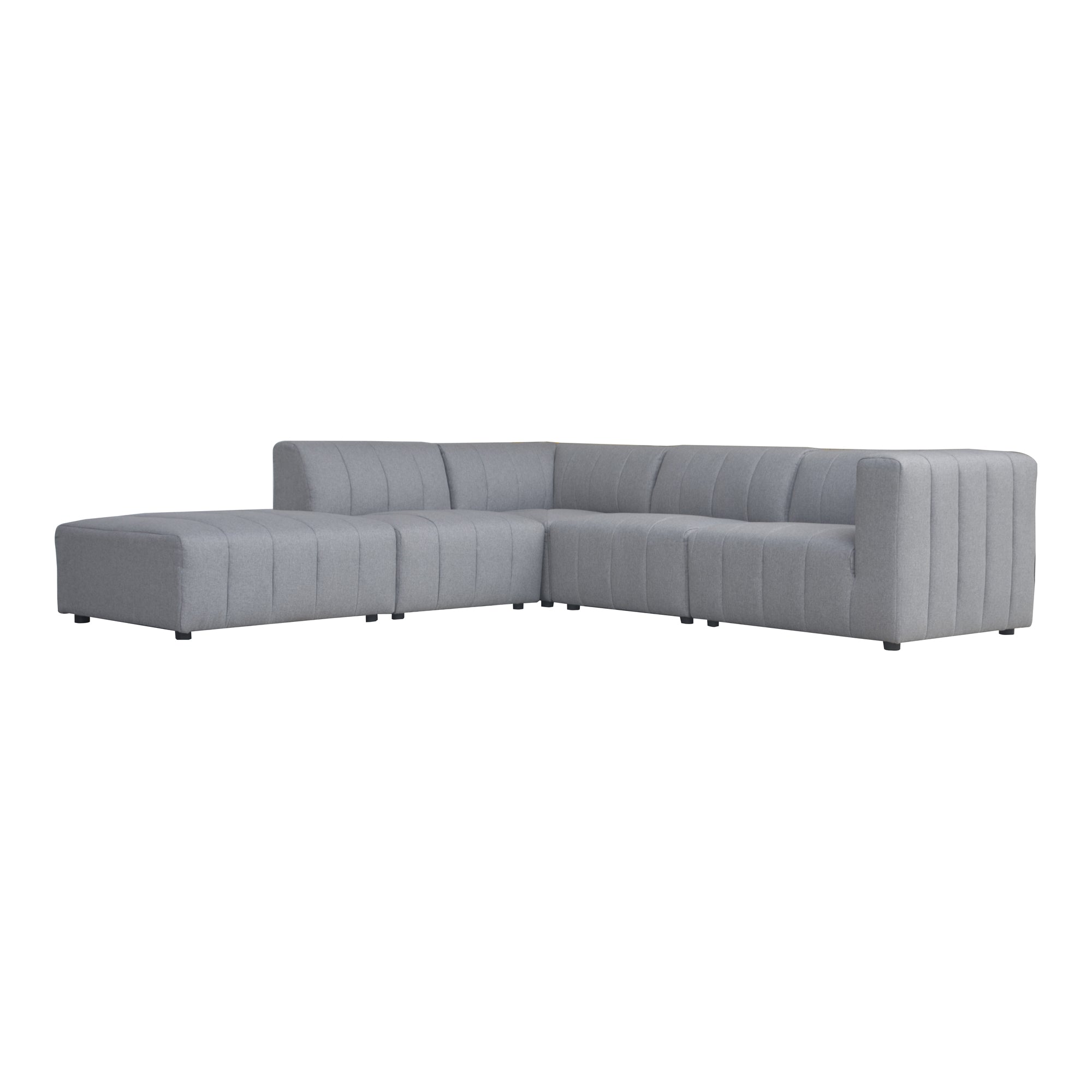 Moe's Home Collection Lyric Dream Grey Modular Left Facing Sectional - Image 2