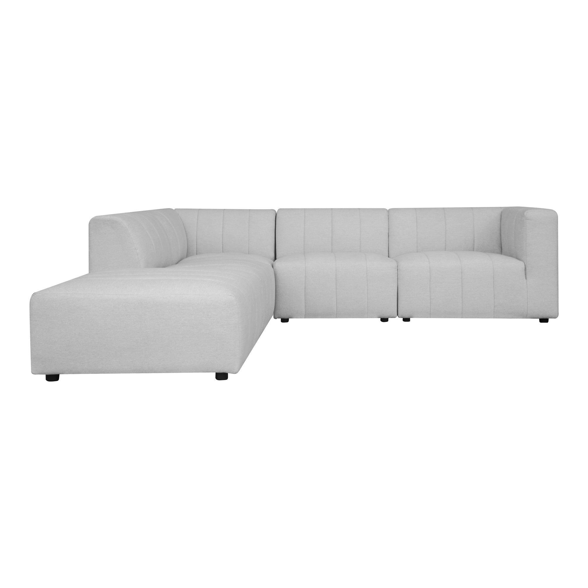 Moe's Home Collection Lyric Dream Oatmeal Beige Modular Left Facing Sectional - Image 1