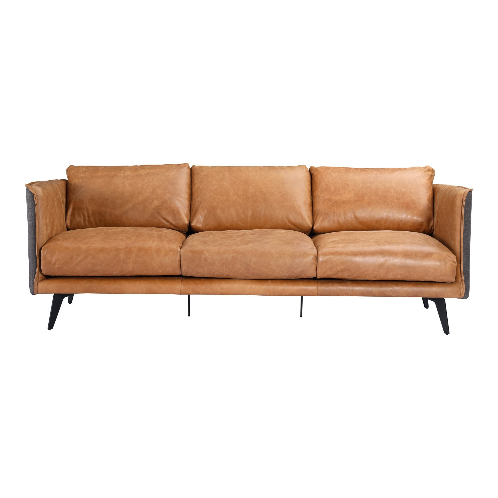 Moe’s Home Collection Messina Cognac Leather Sofa