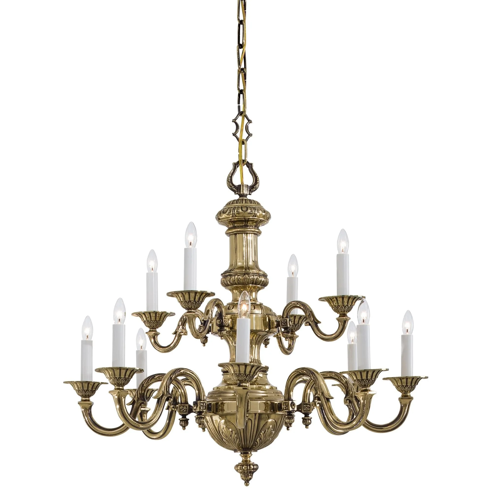 Metropolitan Lighting Cast Brass 31 Inch 12 Light Chandelier Cp158746 - Image 1