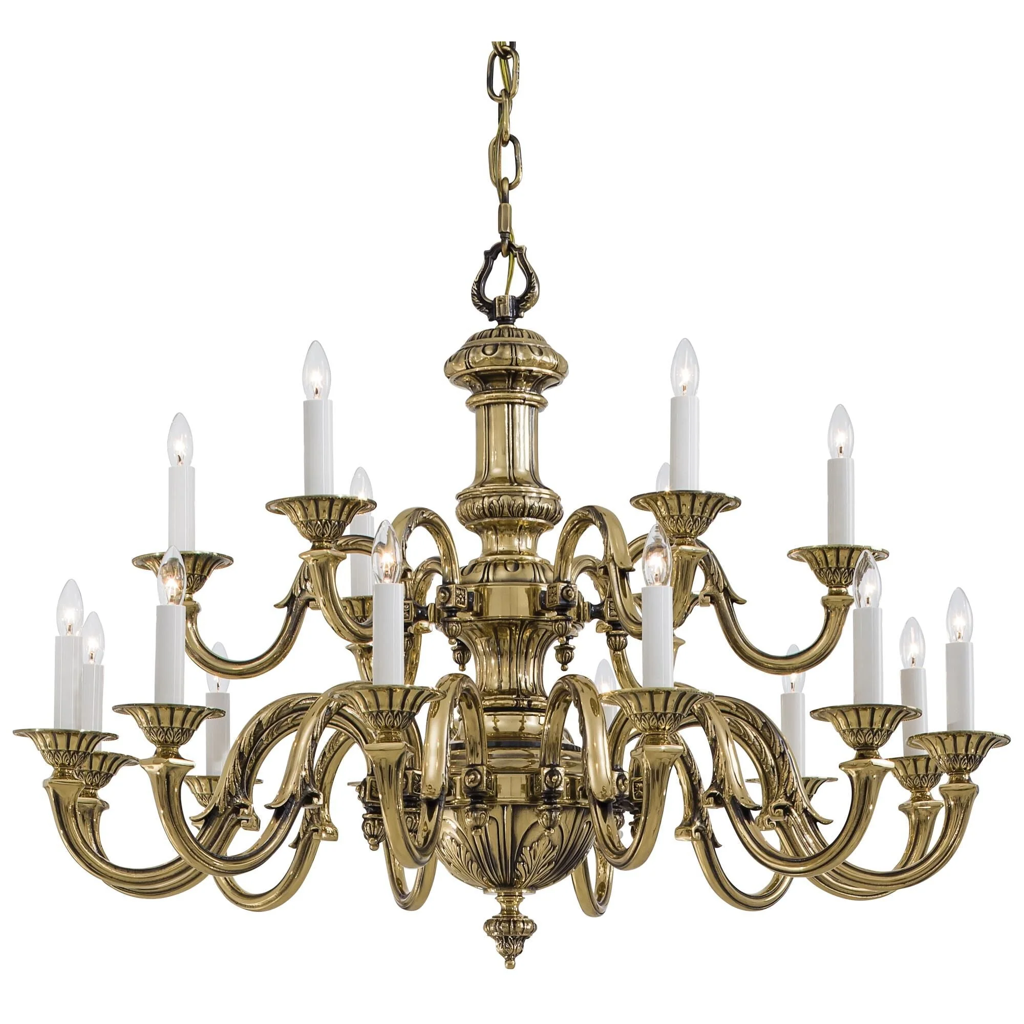 Metropolitan Lighting Cast Brass 38 Inch 18 Light Chandelier Cp158747 - Image 1