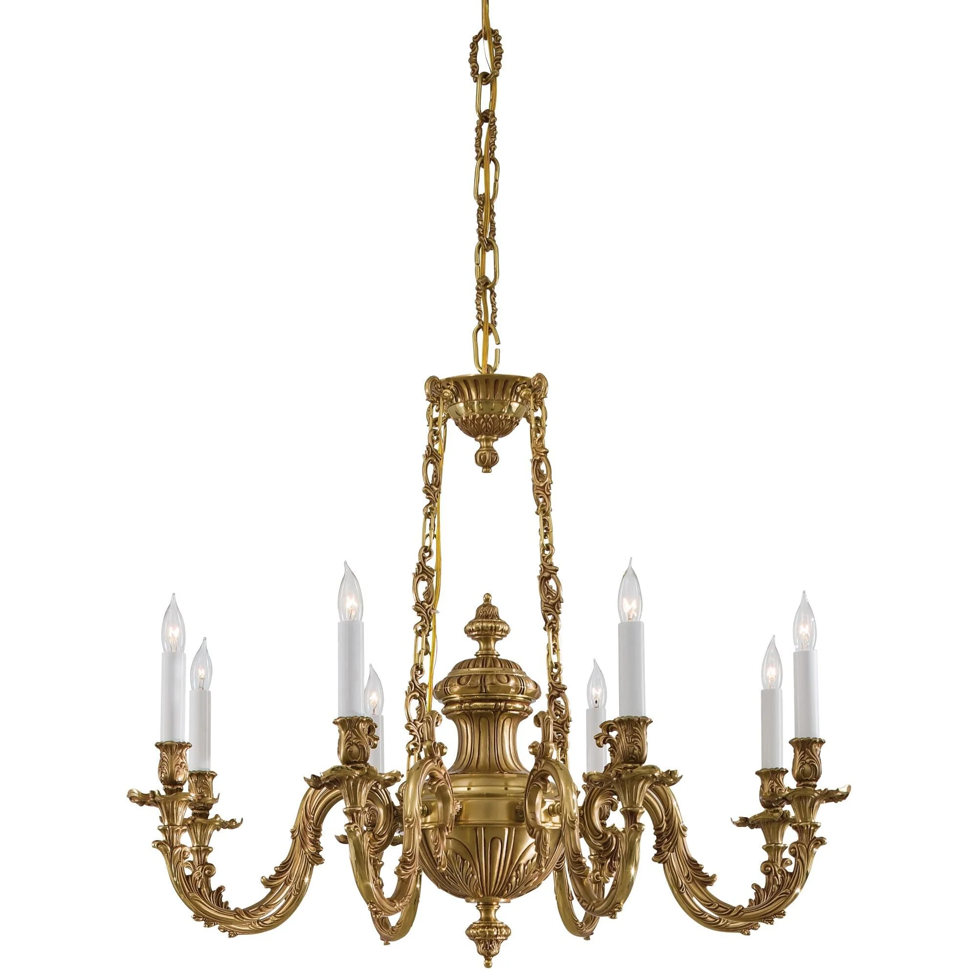 Metropolitan Lighting Cast Brass 33 Inch 8 Light Chandelier Cp158749 - Image 2