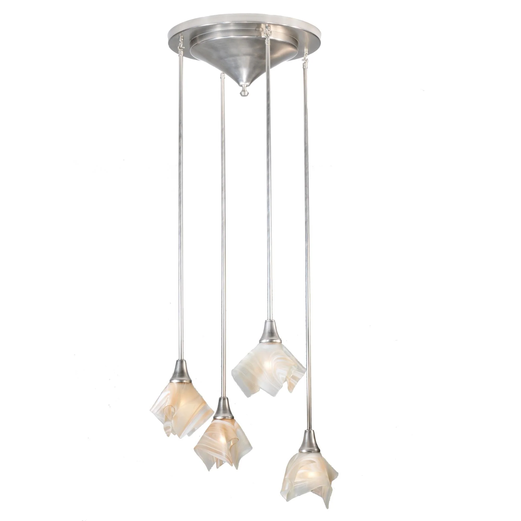 Meyda Lighting Blush Swirl Handkerchief 24 Inch 4 Light Flush Mount Cp6788 - Image 1