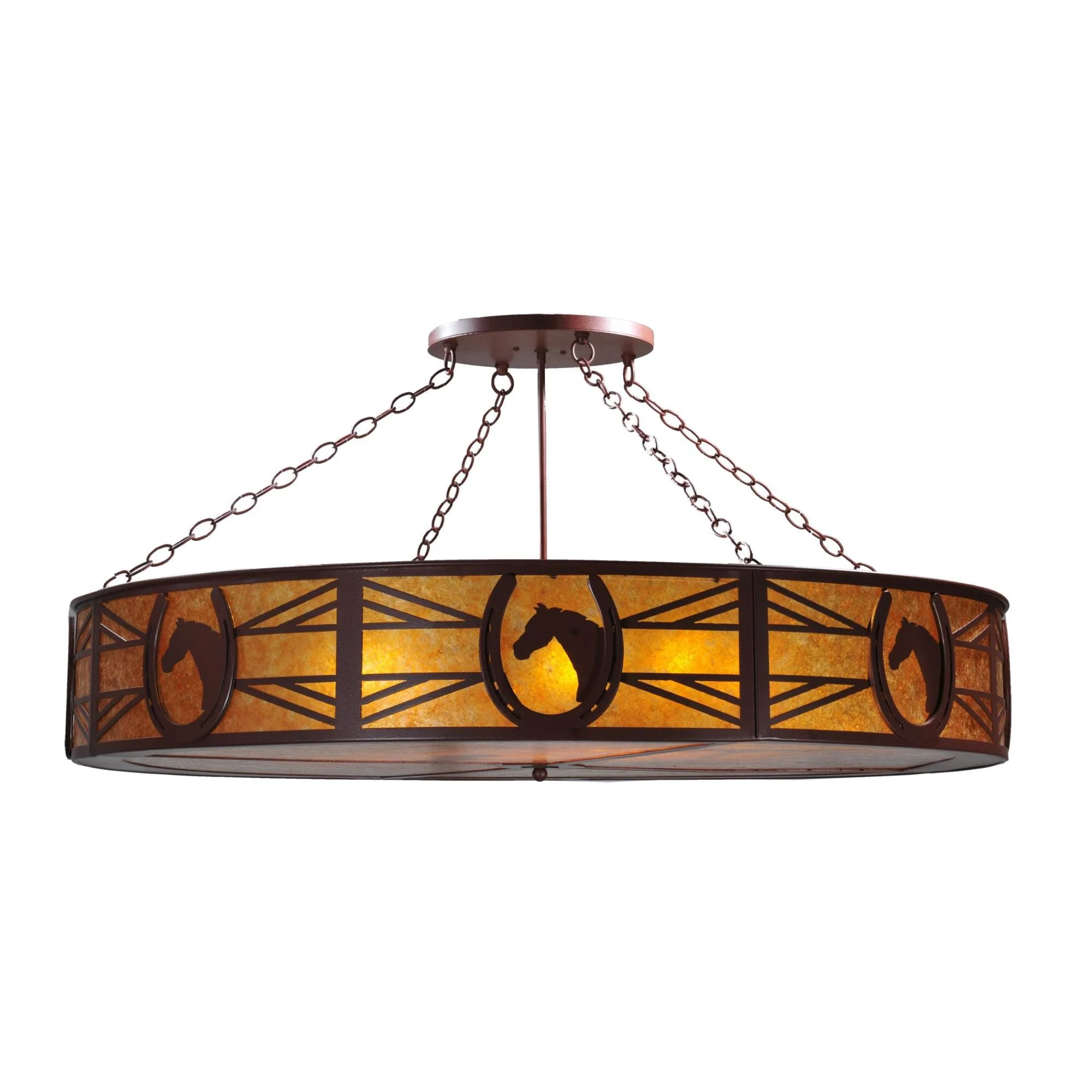 Meyda Lighting Horseshoe 48 Inch 8 Light Semi Flush Mount Cp9505 - Image 1