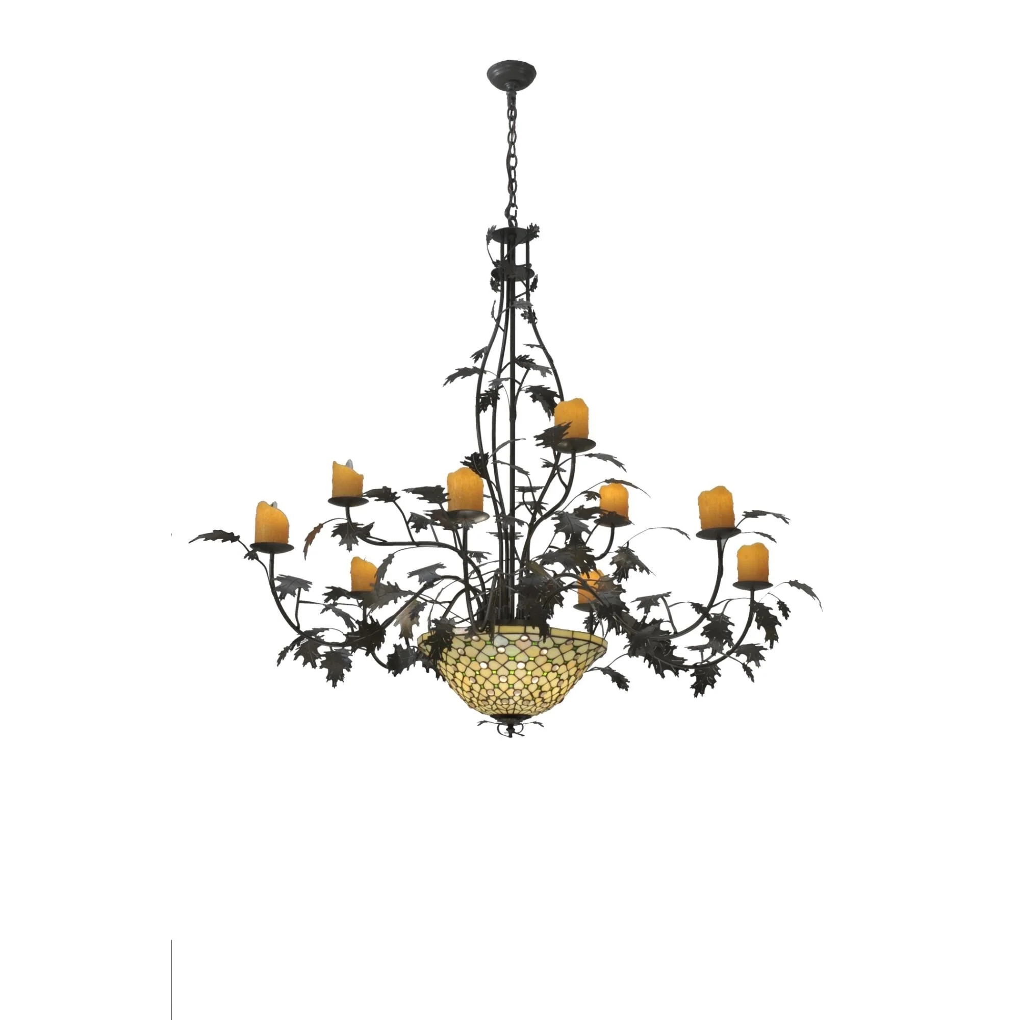 Meyda Lighting Diamond And Jewel Oak Leaf 63 Inch 9 Light Chandelier Cp10038 - Image 1