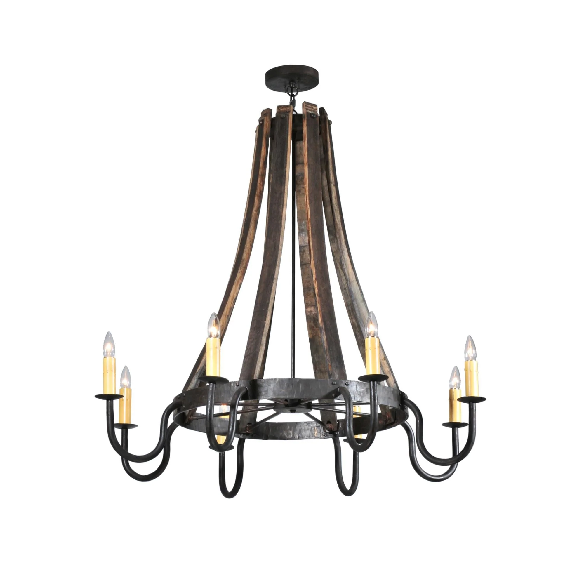 Meyda Lighting Barrel Stave 43 Inch 8 Light Chandelier Cp10062 - Image 1
