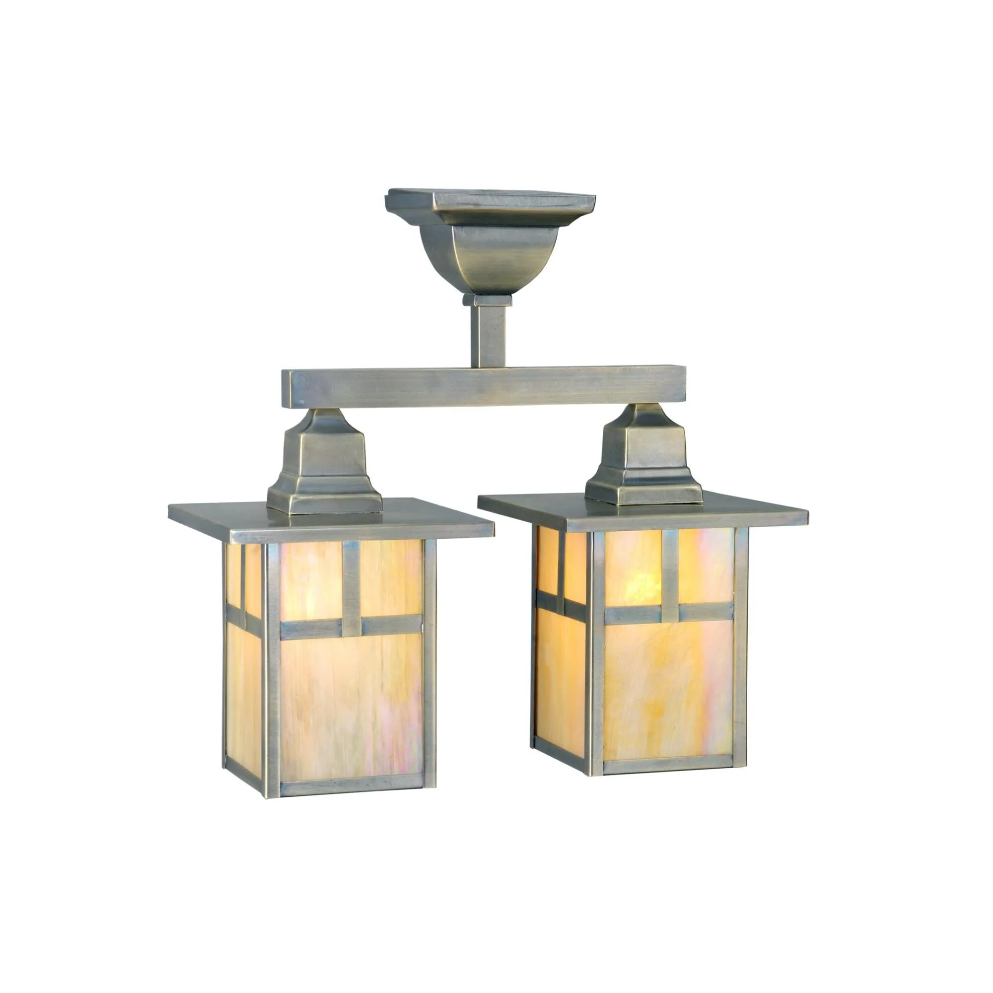 Meyda Lighting Hyde Park T Mission 15 Inch 2 Light Semi Flush Mount Cp10196 - Image 1
