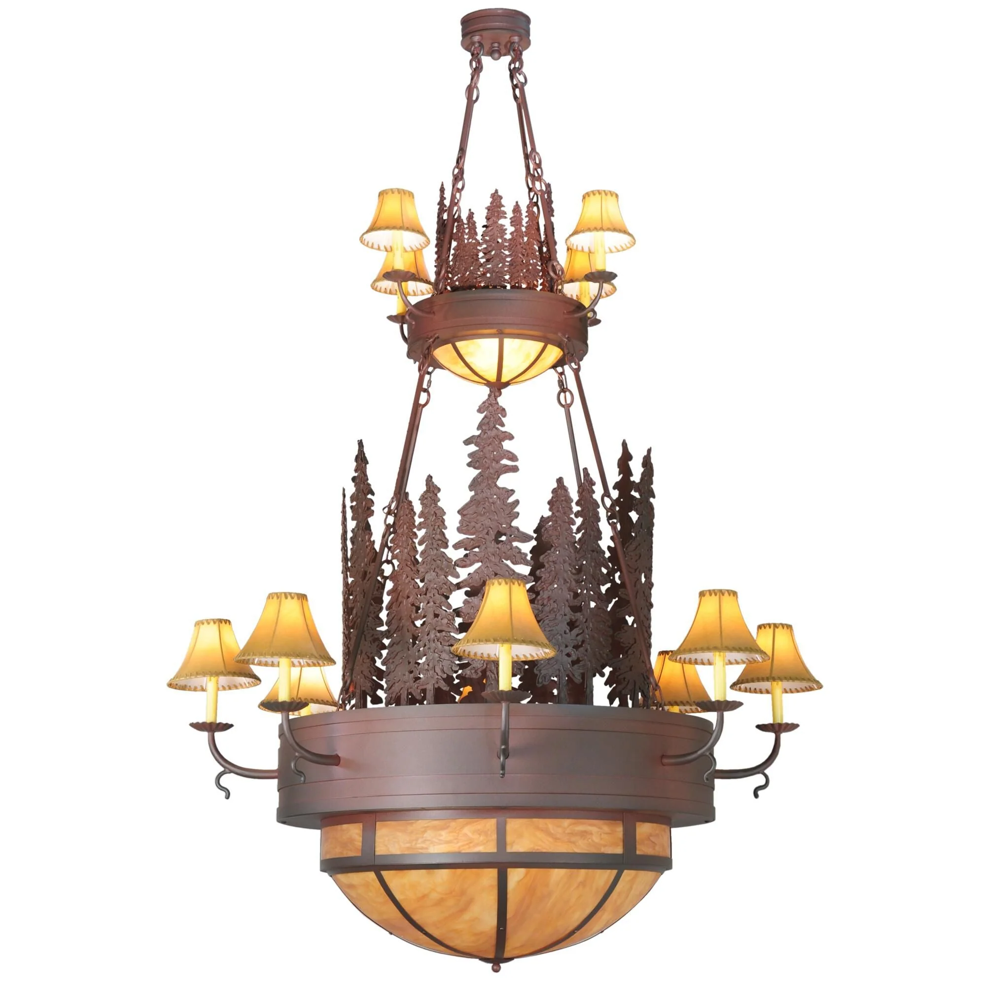 Meyda Lighting Walden Pine 54 Inch 12 Light Chandelier Cp11256 - Image 1