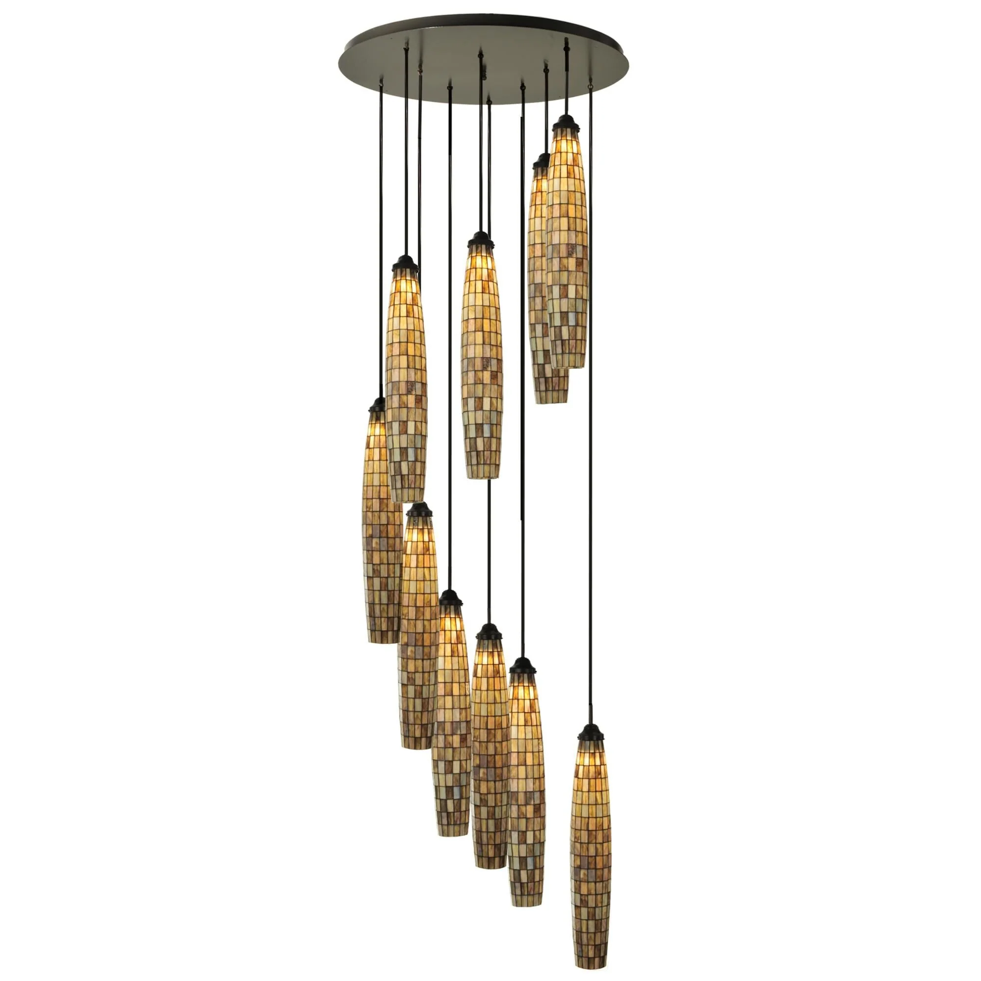 Meyda Lighting Checkers 48 Inch 10 Light Flush Mount Cp11420 - Image 1