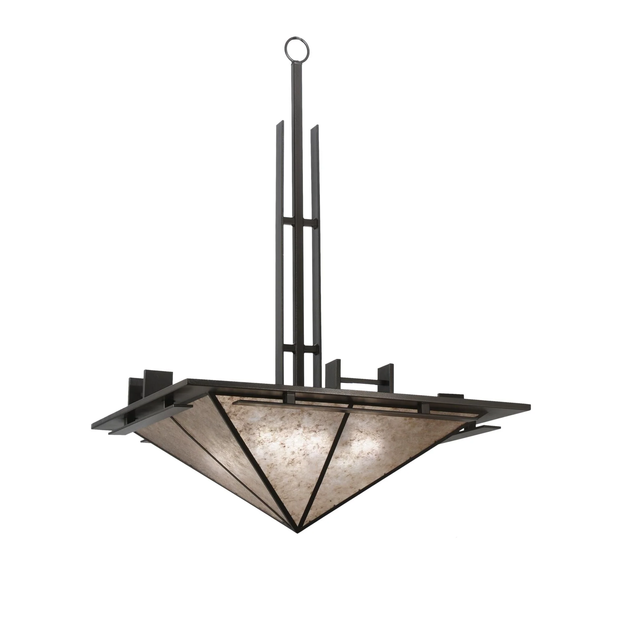 Meyda Lighting Lineage Silver Mica 51 Inch Large Pendant Cp11554 - Image 1