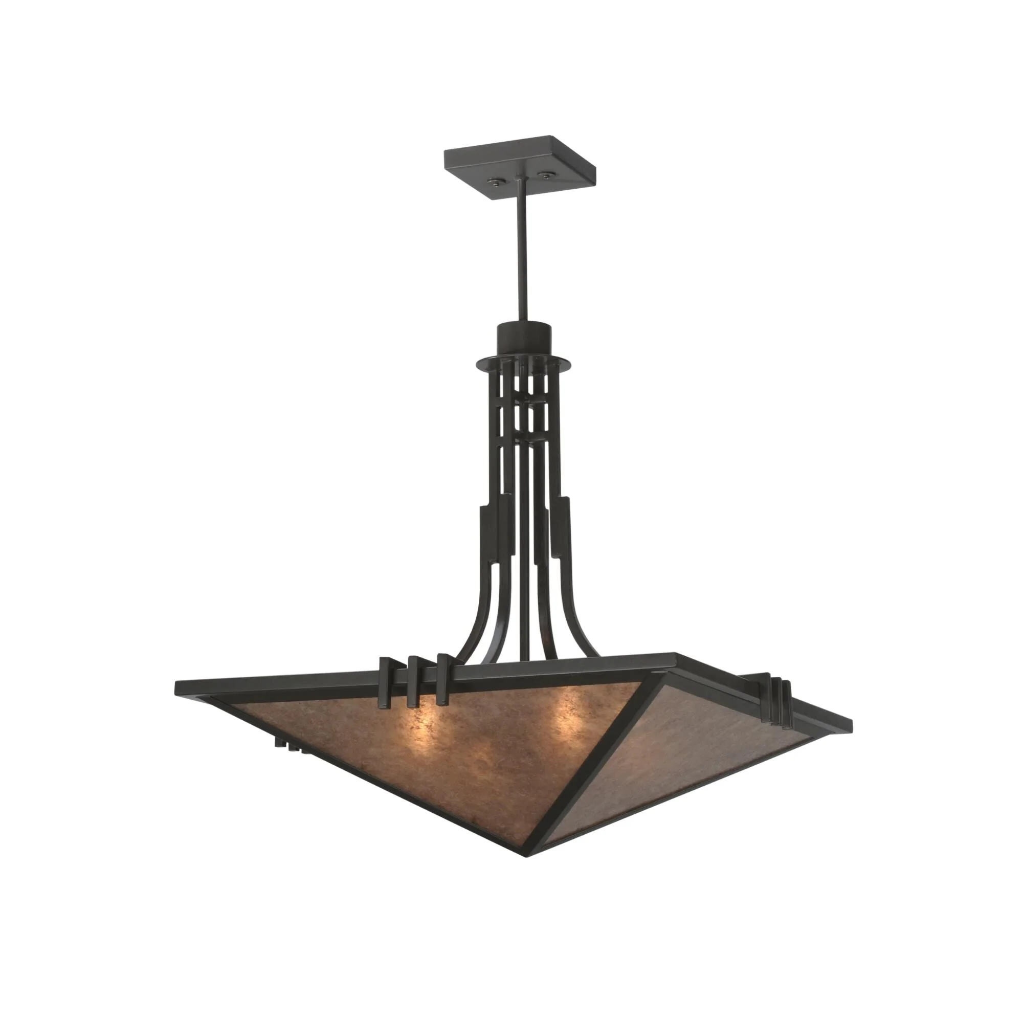 Meyda Lighting Lineage Silver Mica 38 Inch Large Pendant Cp11943 - Image 1