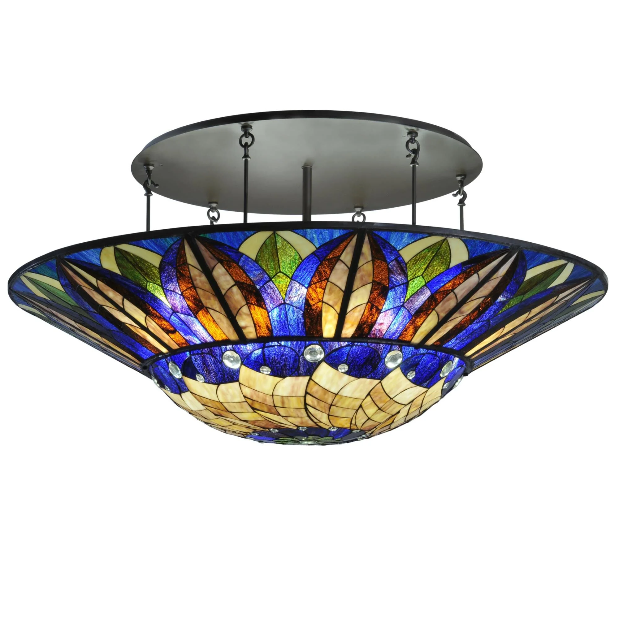 Meyda Lighting Tampa Bay 60 Inch 12 Light Semi Flush Mount Cp12537 - Image 1