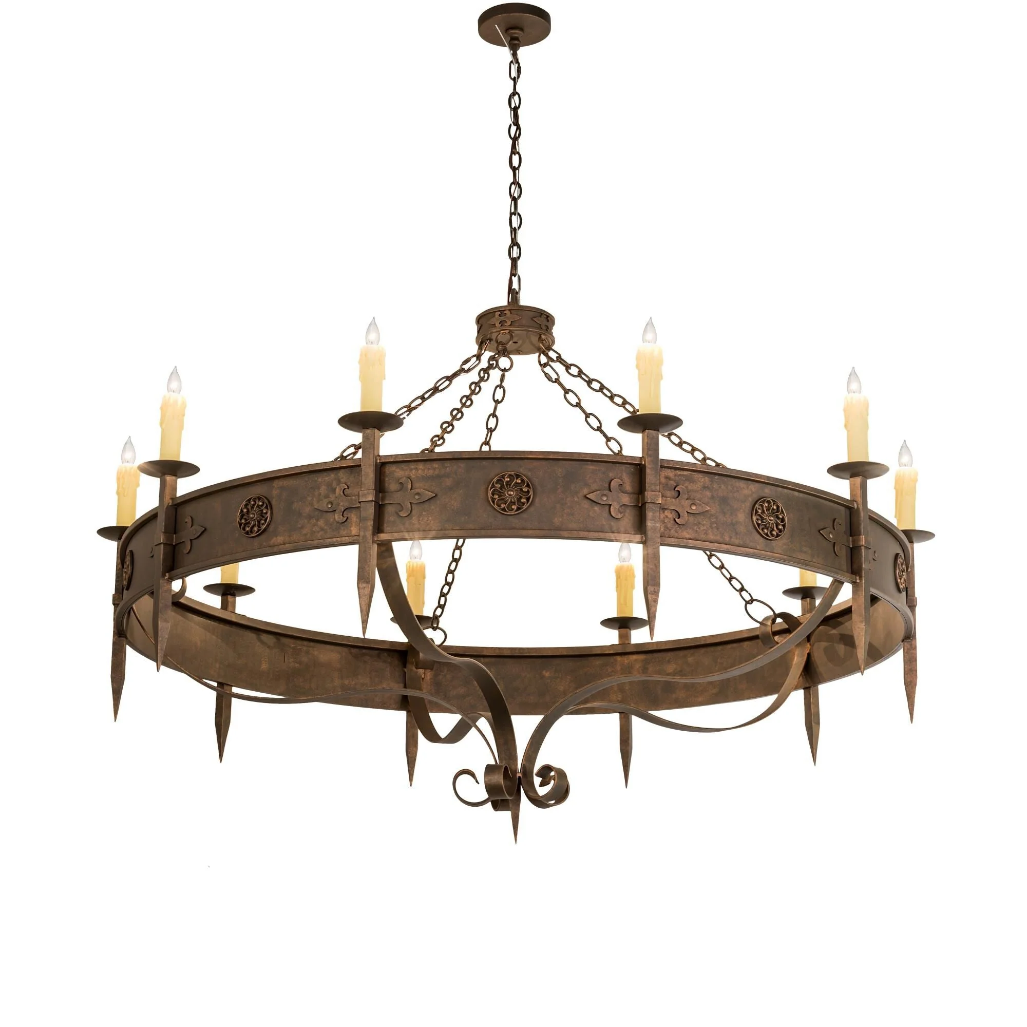 Meyda Lighting 66 Inch 10 Light Semi Flush Mount Cp247908 - Image 1