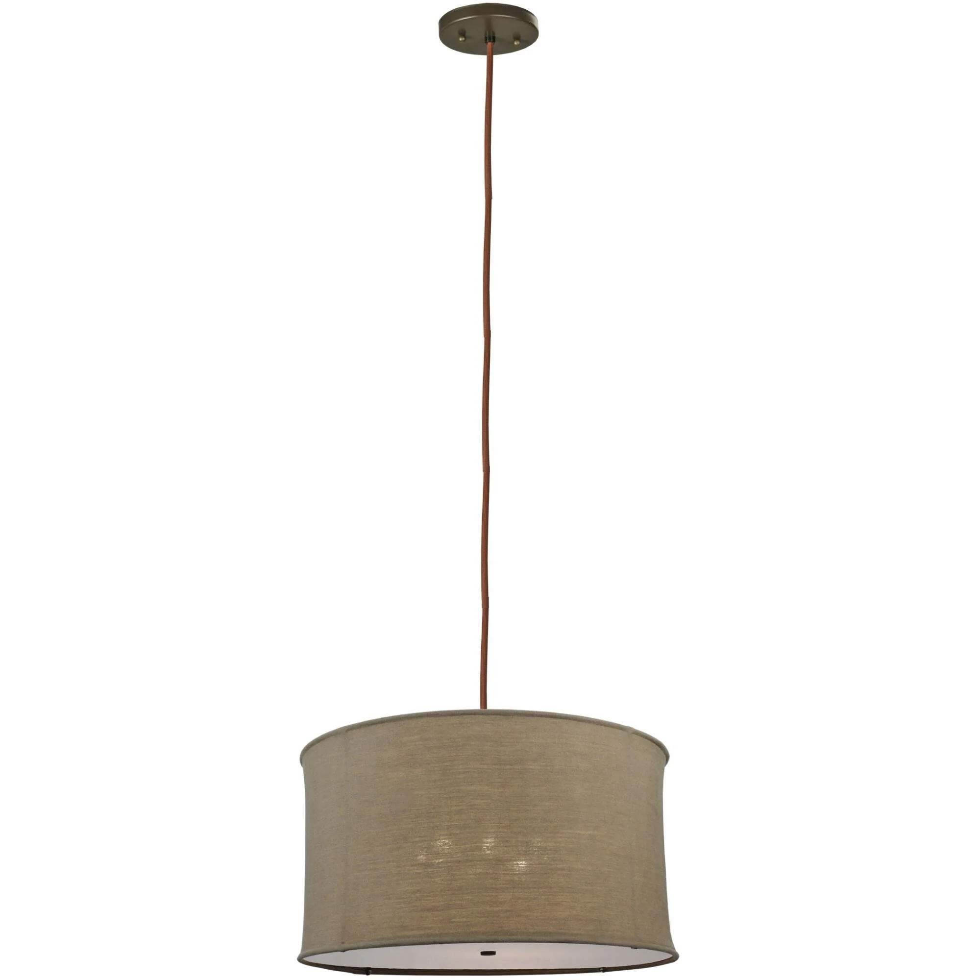 Meyda Lighting Cilindro Burlap 36 Inch Large Pendant Cp12728 - Image 1